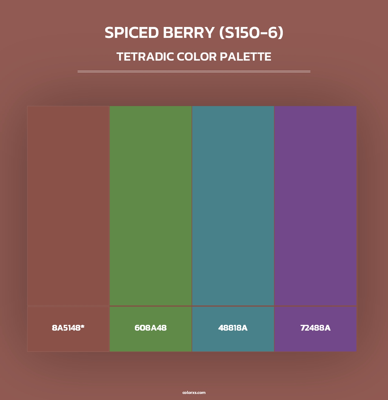 Spiced Berry (S150-6) - Tetradic Color Palette