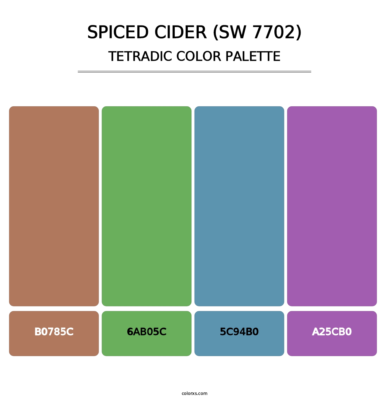 Spiced Cider (SW 7702) - Tetradic Color Palette
