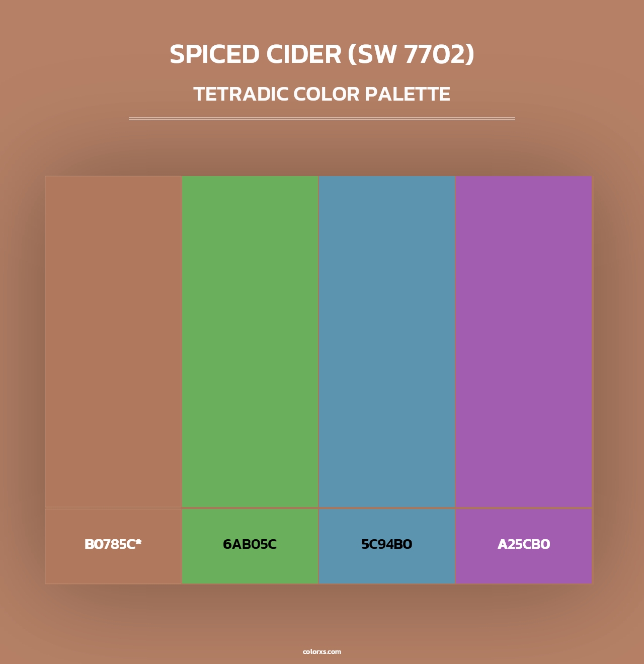 Spiced Cider (SW 7702) - Tetradic Color Palette