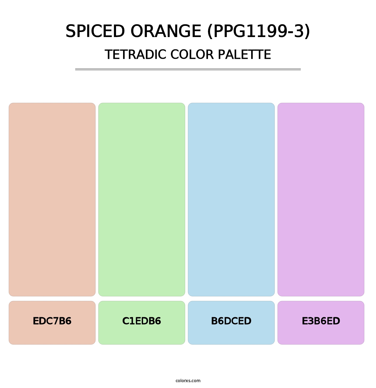 Spiced Orange (PPG1199-3) - Tetradic Color Palette