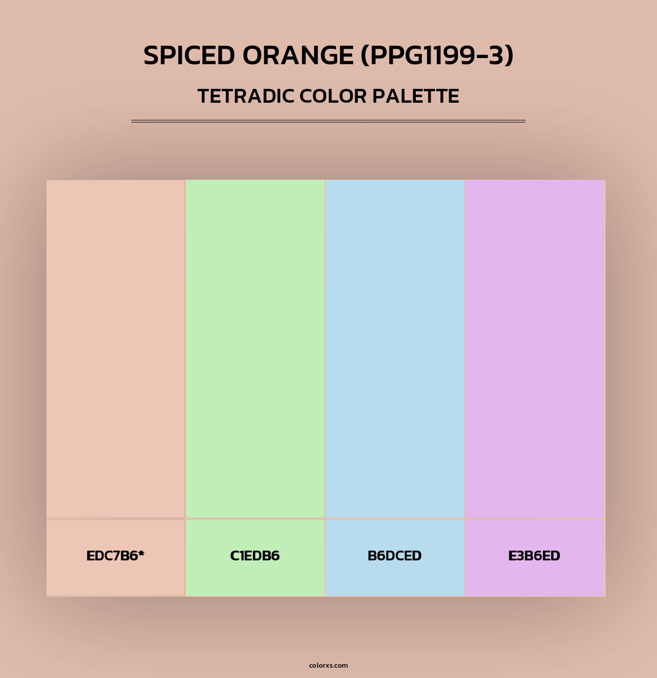 Spiced Orange (PPG1199-3) - Tetradic Color Palette