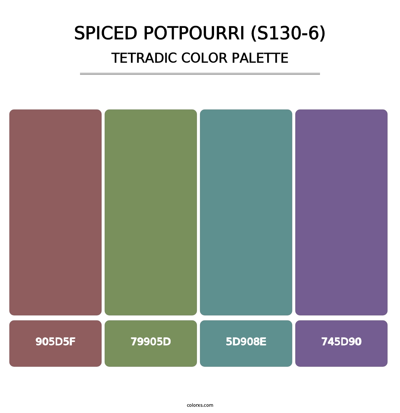 Spiced Potpourri (S130-6) - Tetradic Color Palette