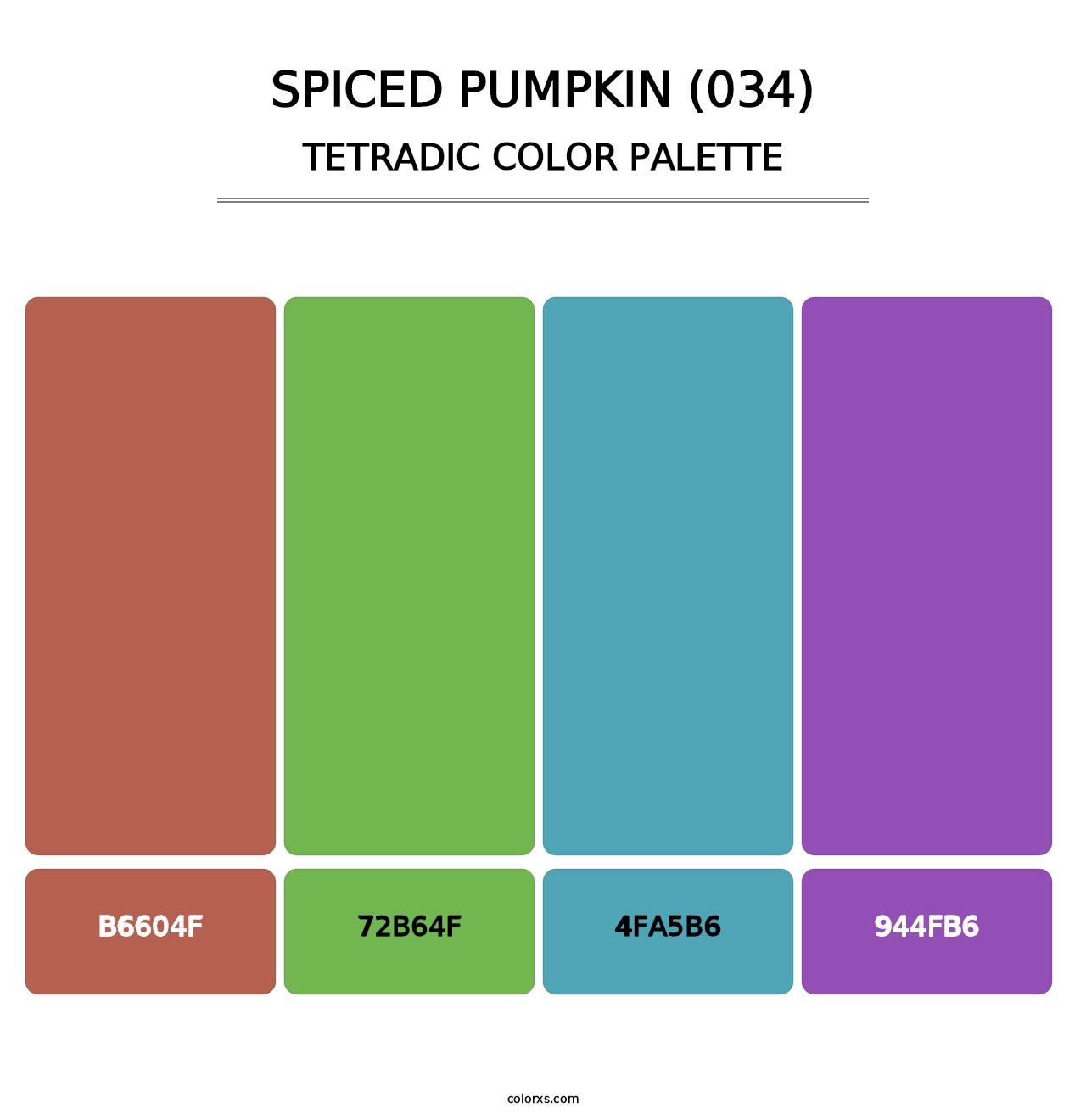 Spiced Pumpkin (034) - Tetradic Color Palette