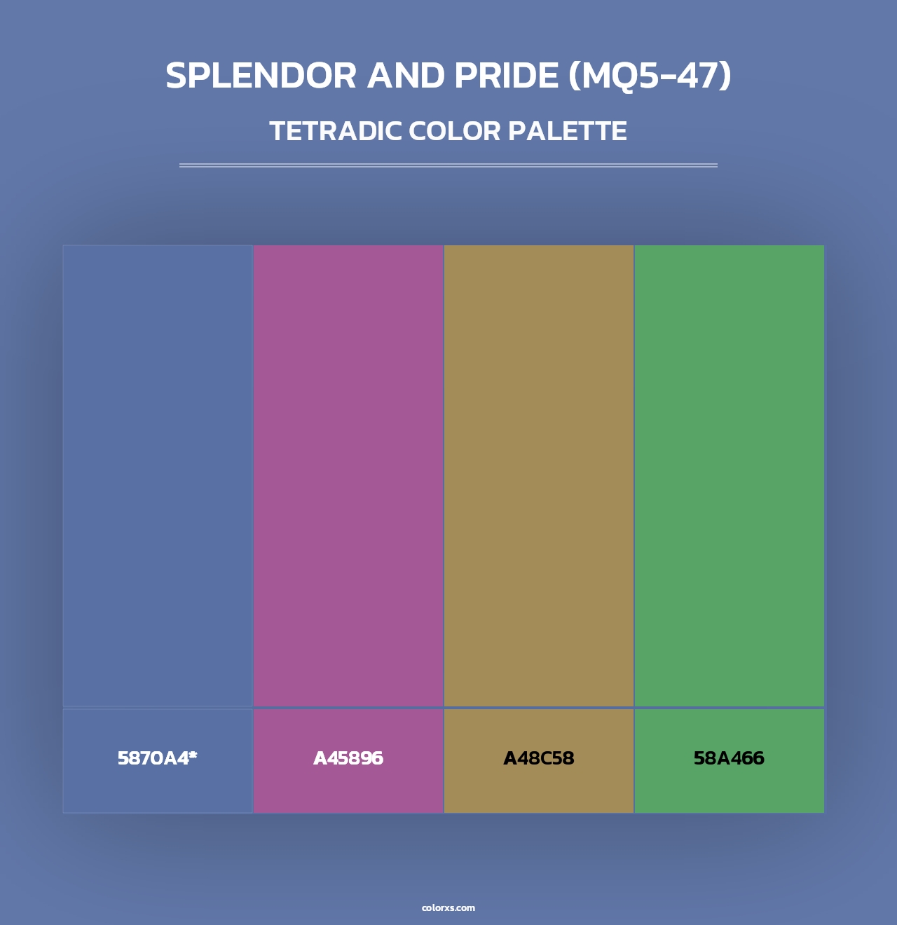 Splendor And Pride (MQ5-47) - Tetradic Color Palette