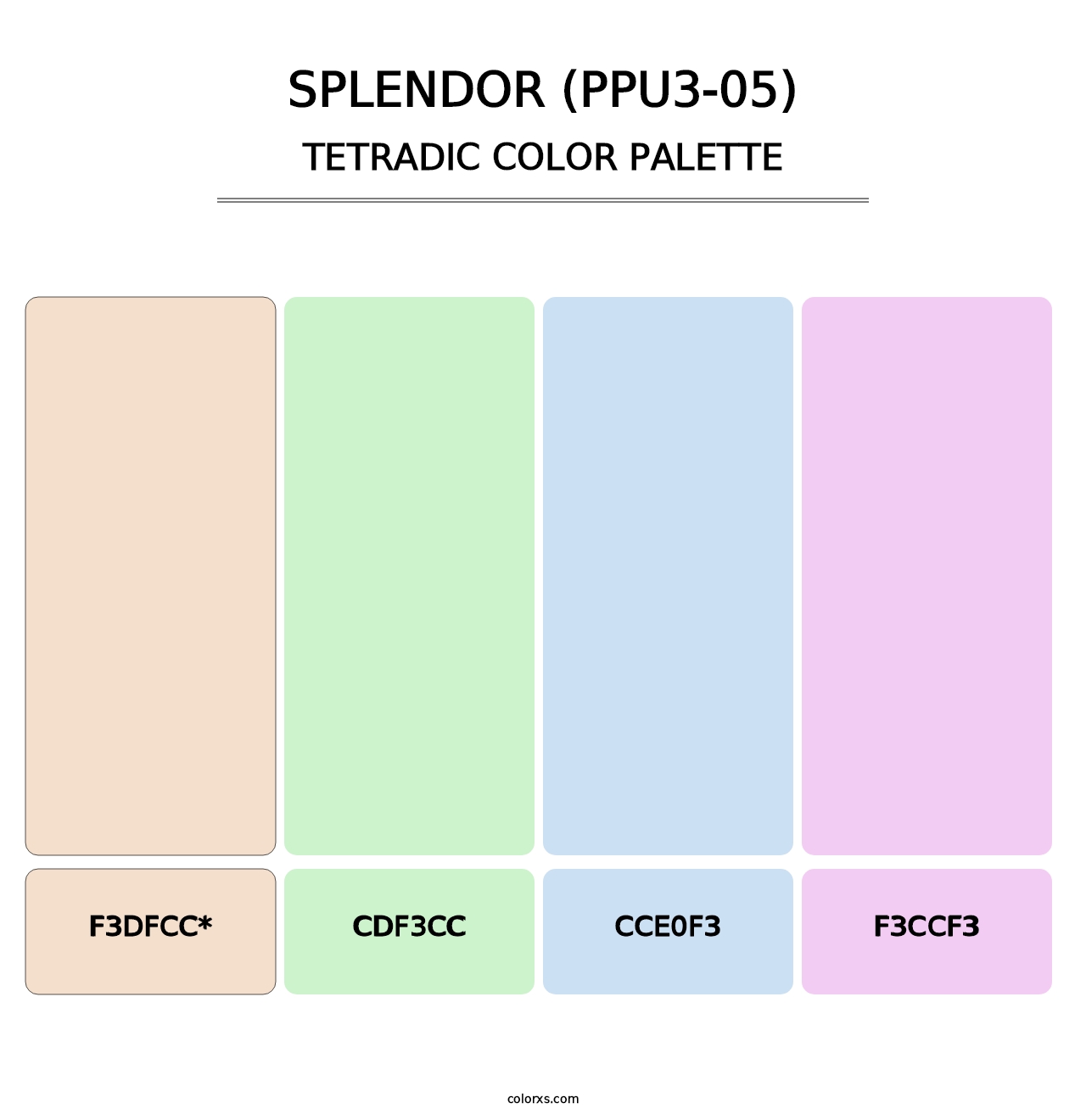 Splendor (PPU3-05) - Tetradic Color Palette
