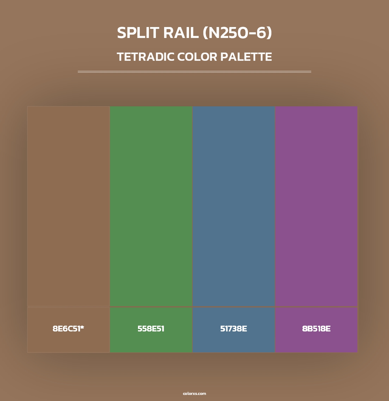 Split Rail (N250-6) - Tetradic Color Palette
