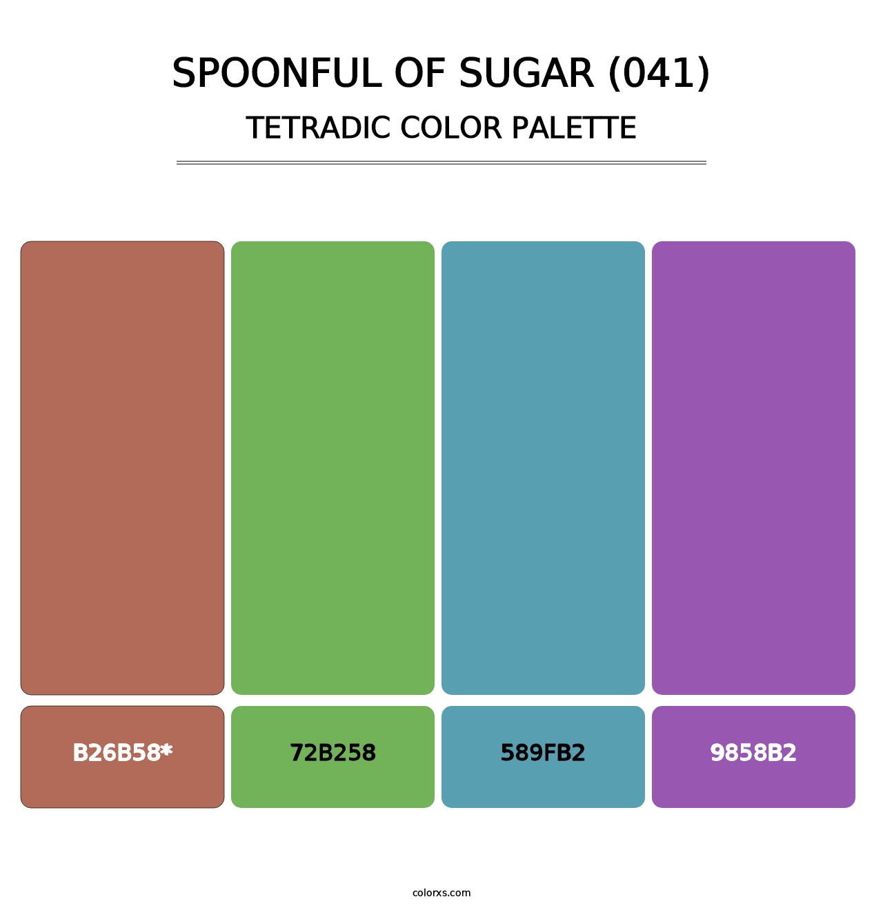 Spoonful of Sugar (041) - Tetradic Color Palette