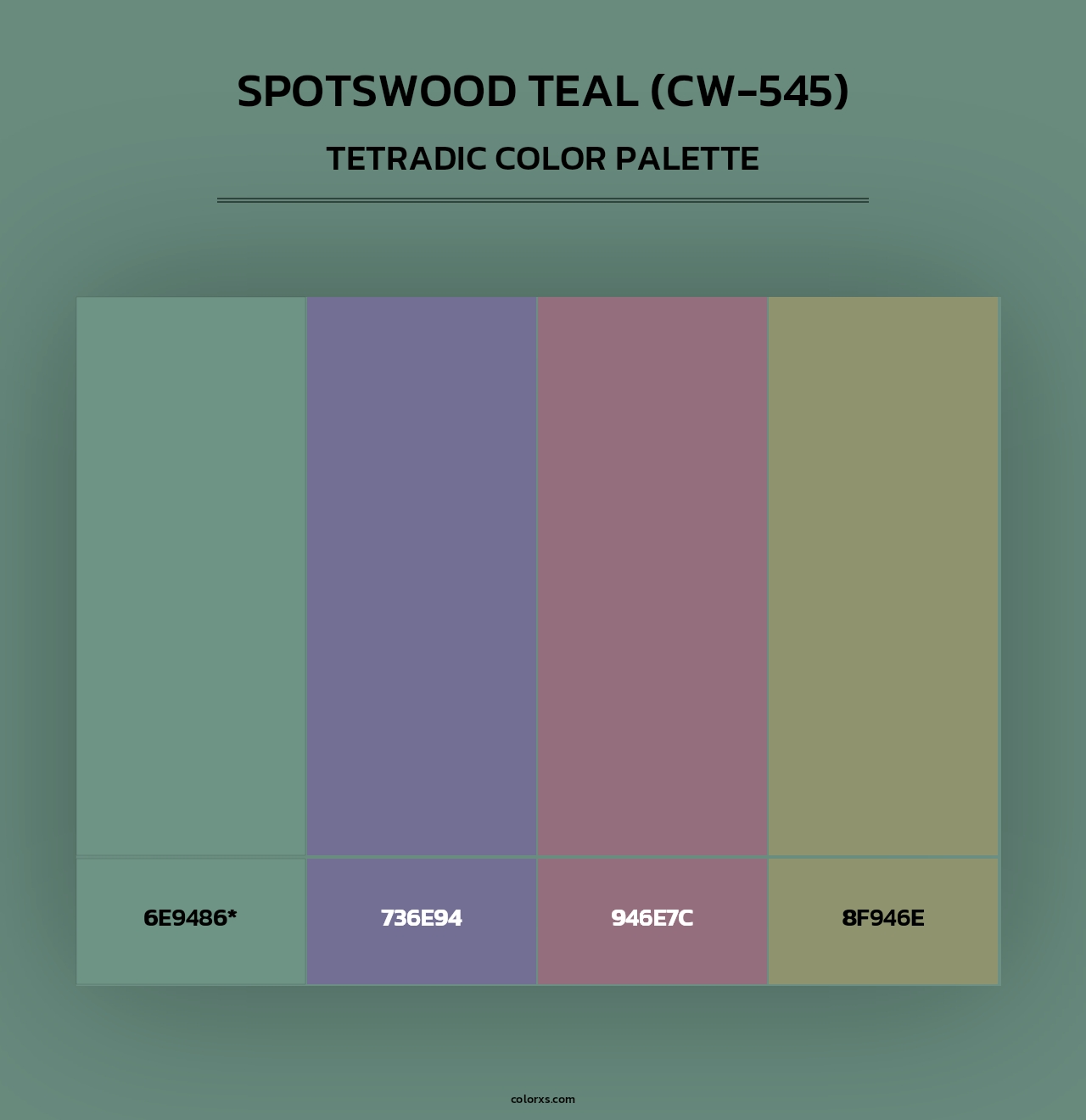 Spotswood Teal (CW-545) - Tetradic Color Palette