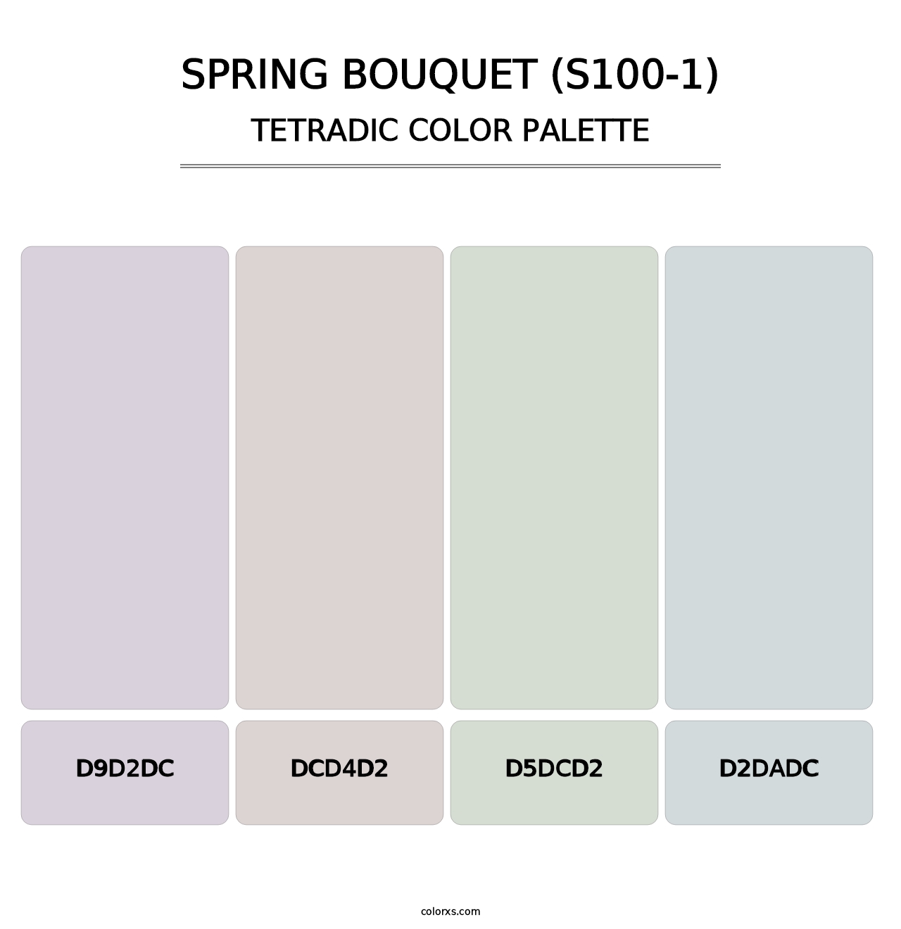 Spring Bouquet (S100-1) - Tetradic Color Palette