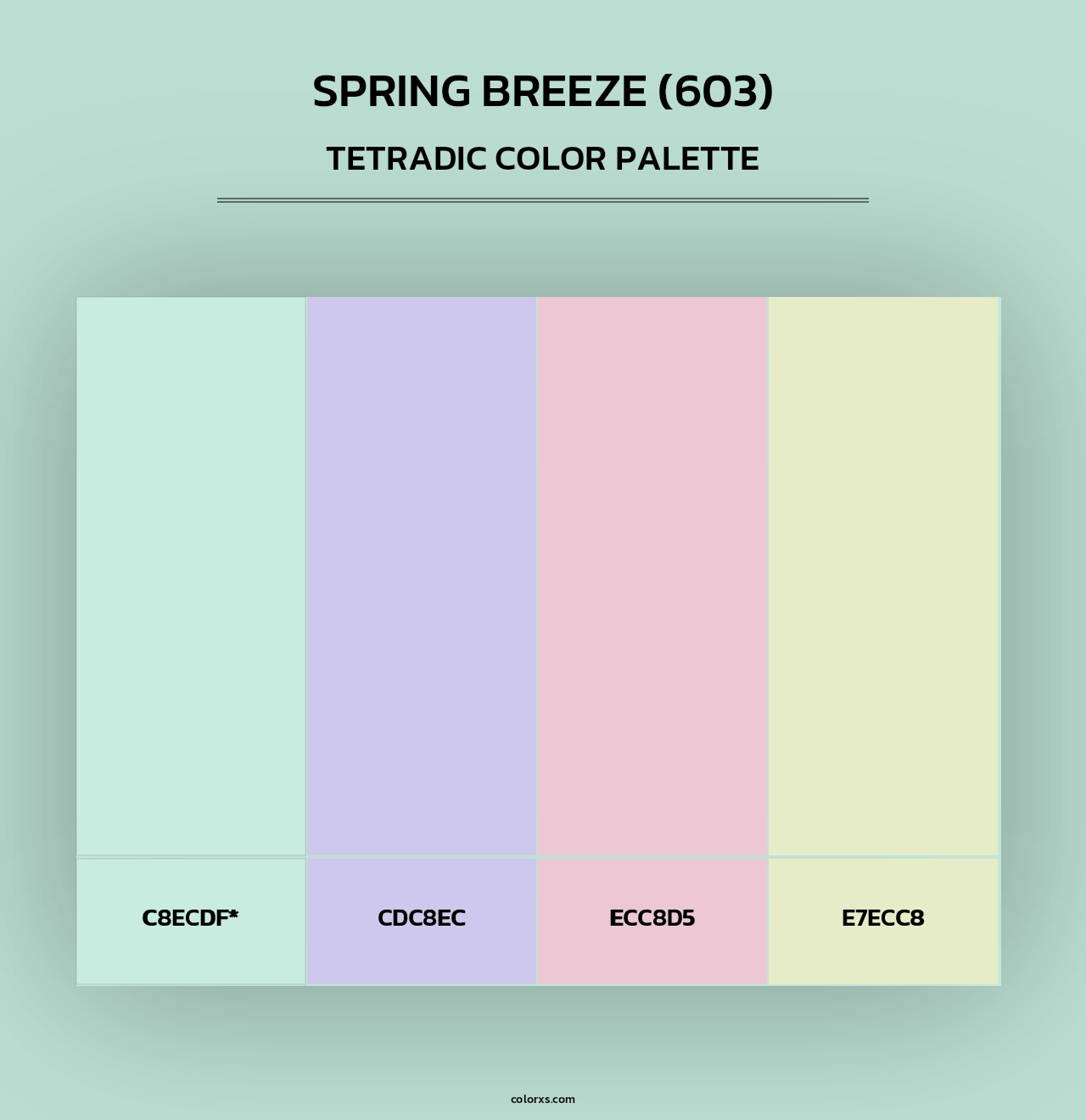 Spring Breeze (603) - Tetradic Color Palette