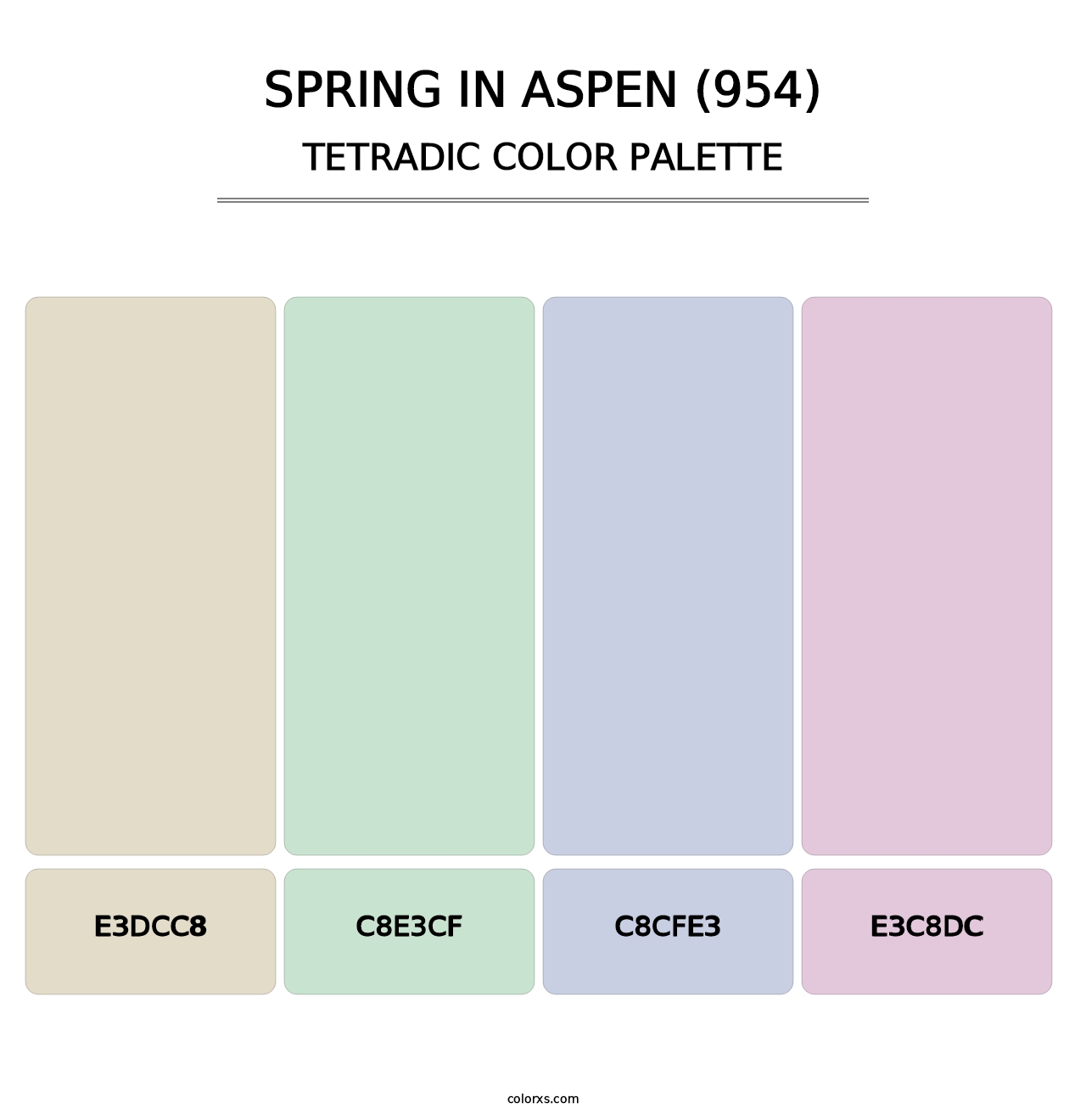 Spring in Aspen (954) - Tetradic Color Palette