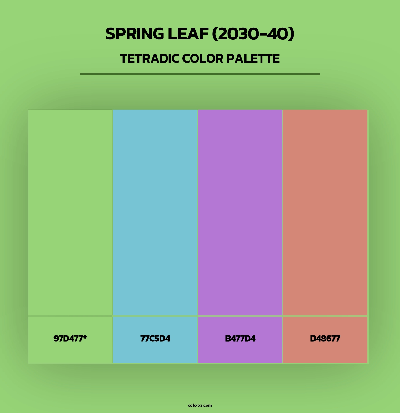Spring Leaf (2030-40) - Tetradic Color Palette