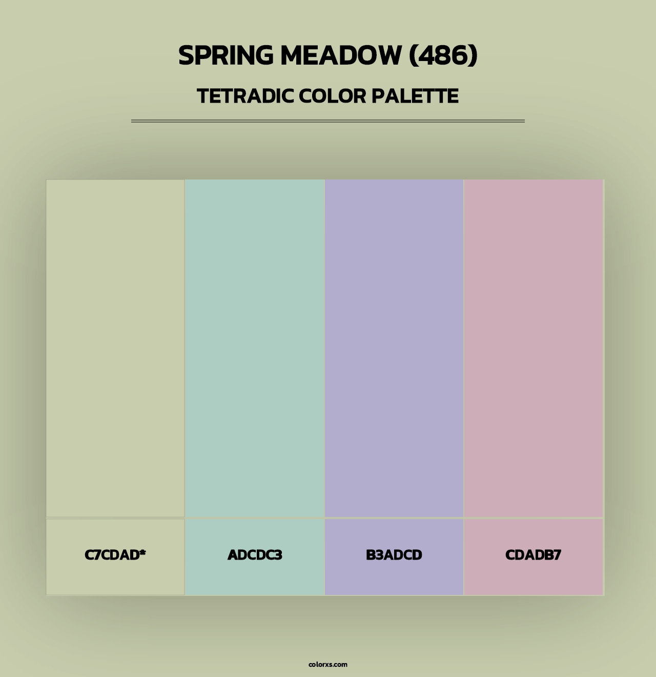 Spring Meadow (486) - Tetradic Color Palette