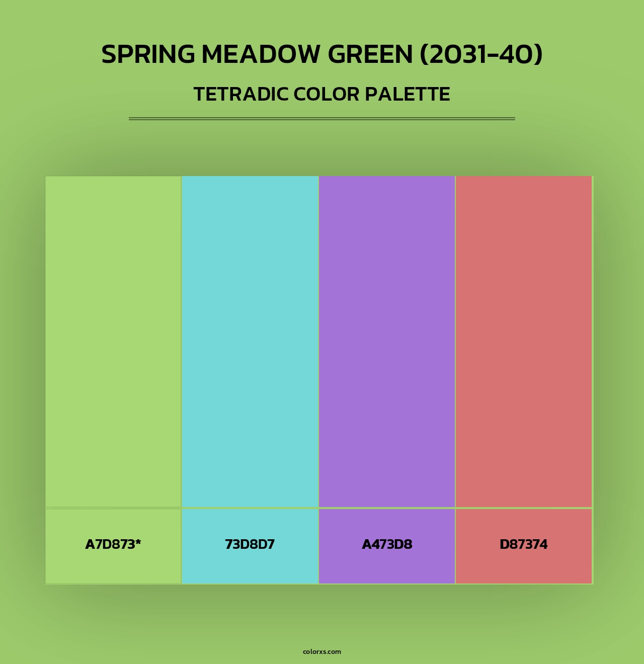 Spring Meadow Green (2031-40) - Tetradic Color Palette