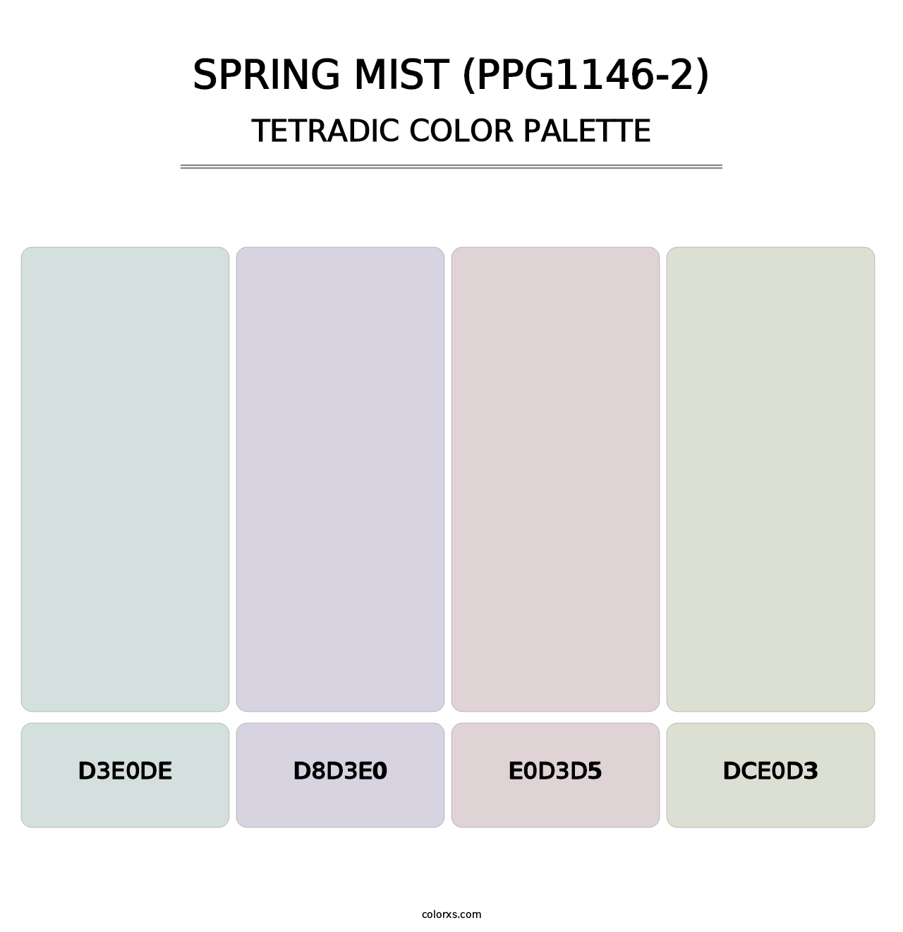 Spring Mist (PPG1146-2) - Tetradic Color Palette