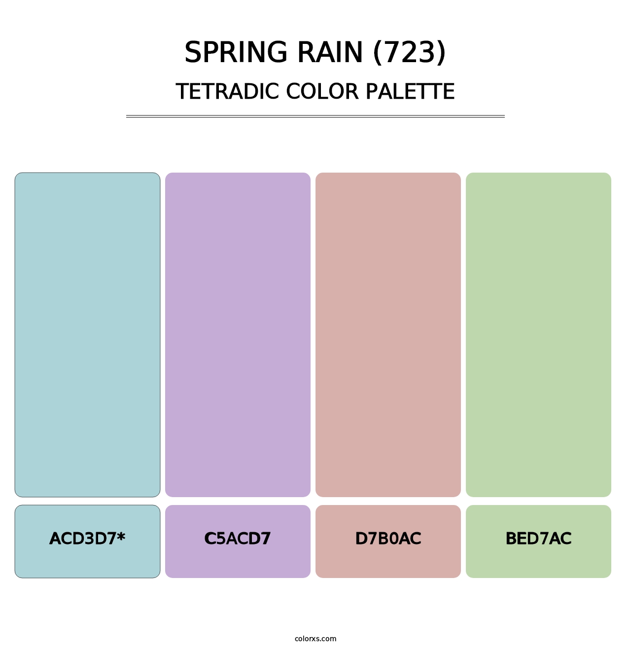 Spring Rain (723) - Tetradic Color Palette
