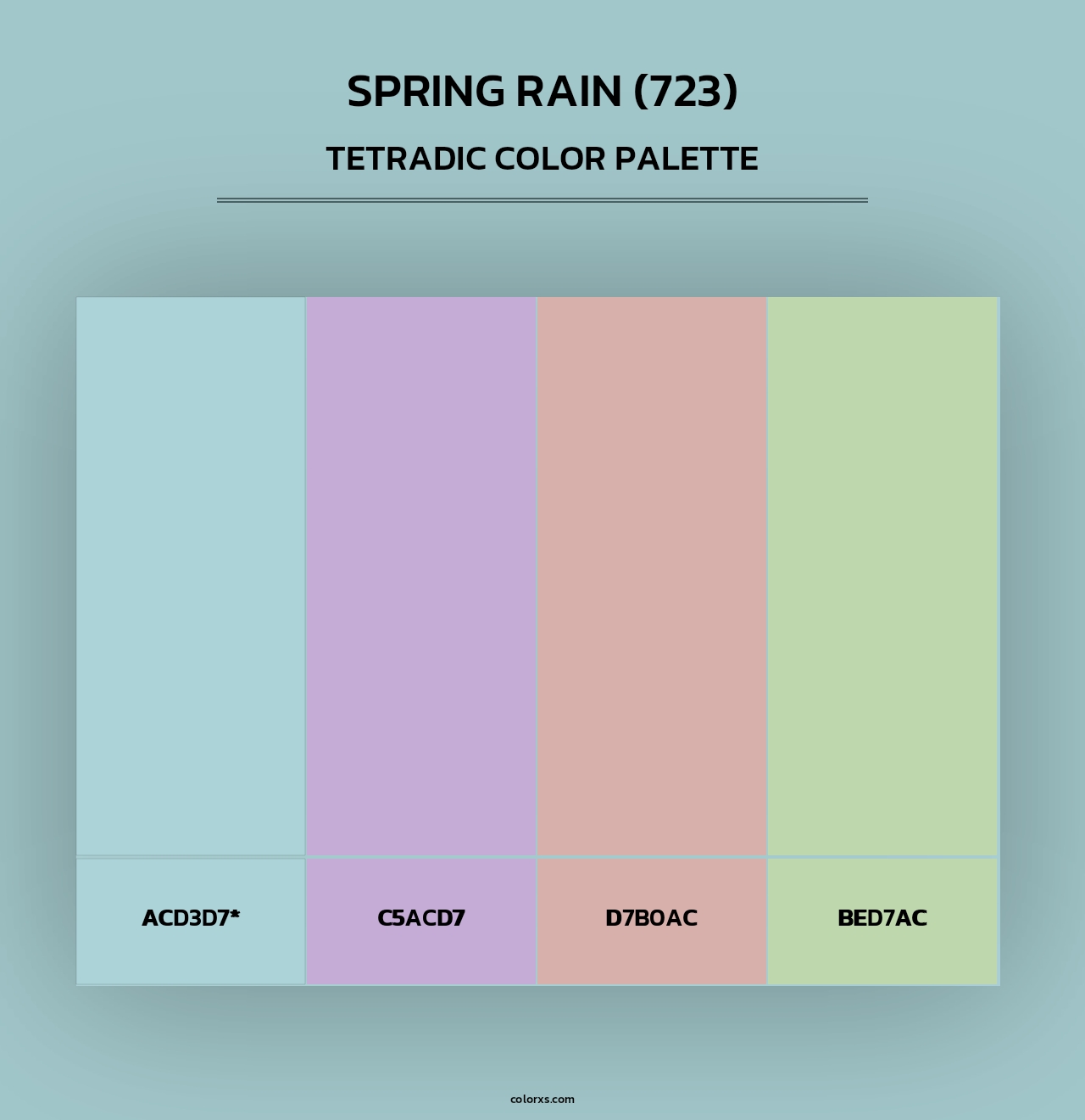 Spring Rain (723) - Tetradic Color Palette