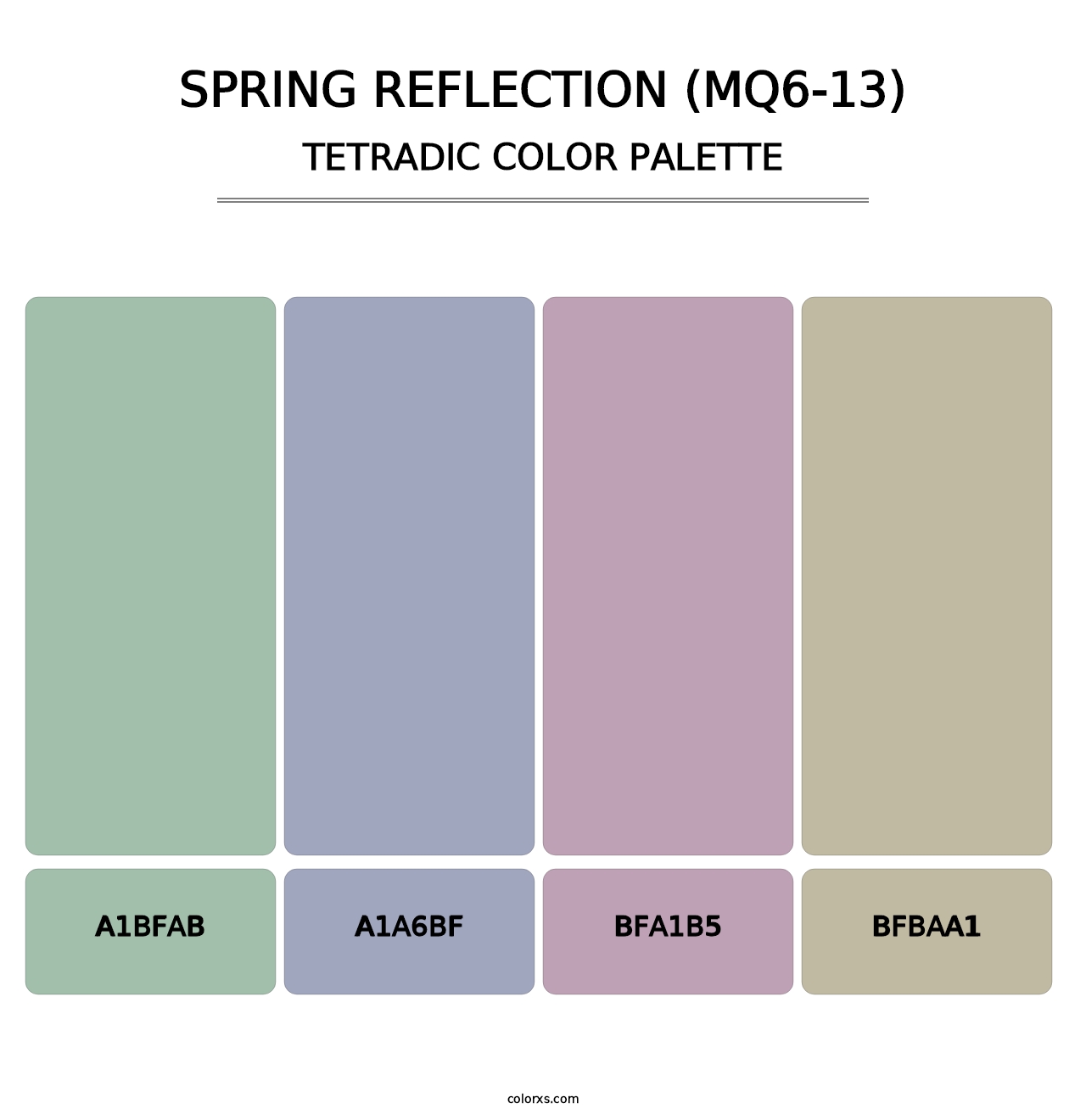 Spring Reflection (MQ6-13) - Tetradic Color Palette