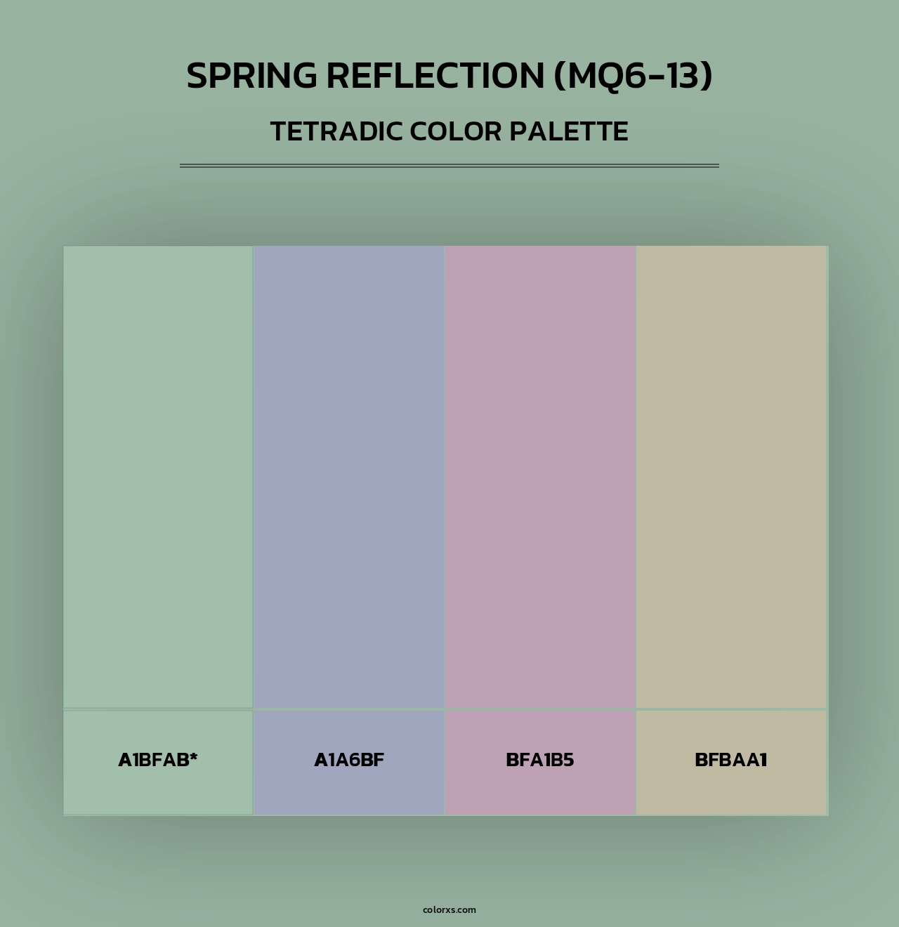 Spring Reflection (MQ6-13) - Tetradic Color Palette