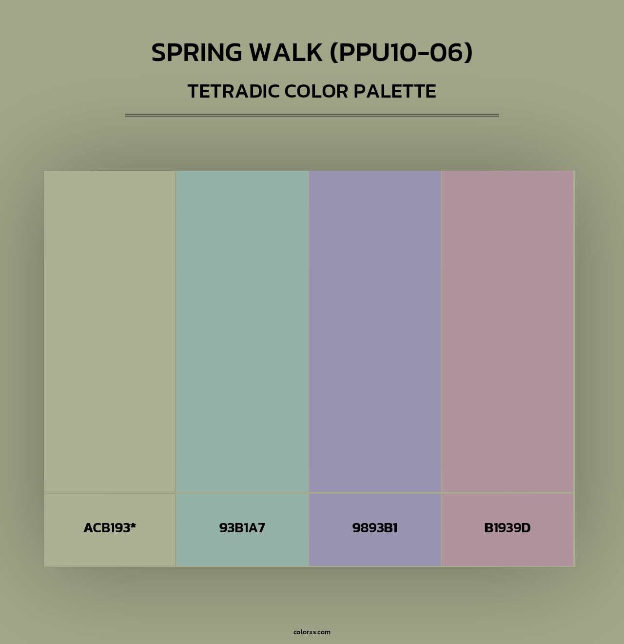 Spring Walk (PPU10-06) - Tetradic Color Palette