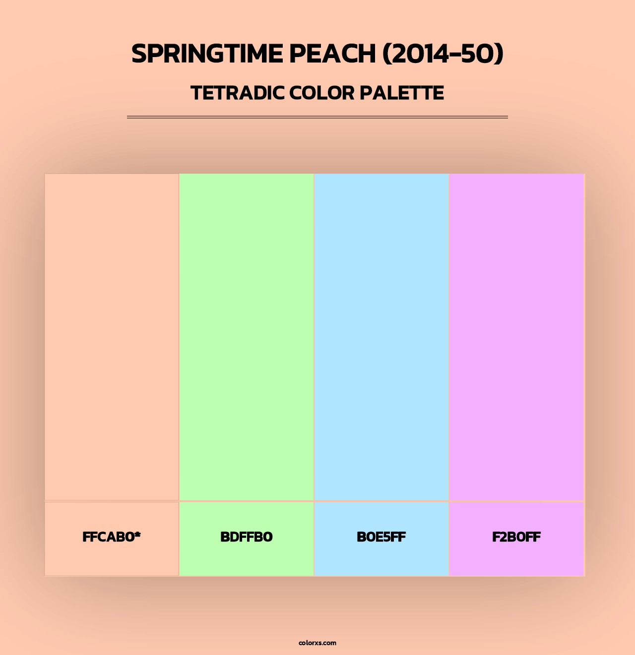 Springtime Peach (2014-50) - Tetradic Color Palette