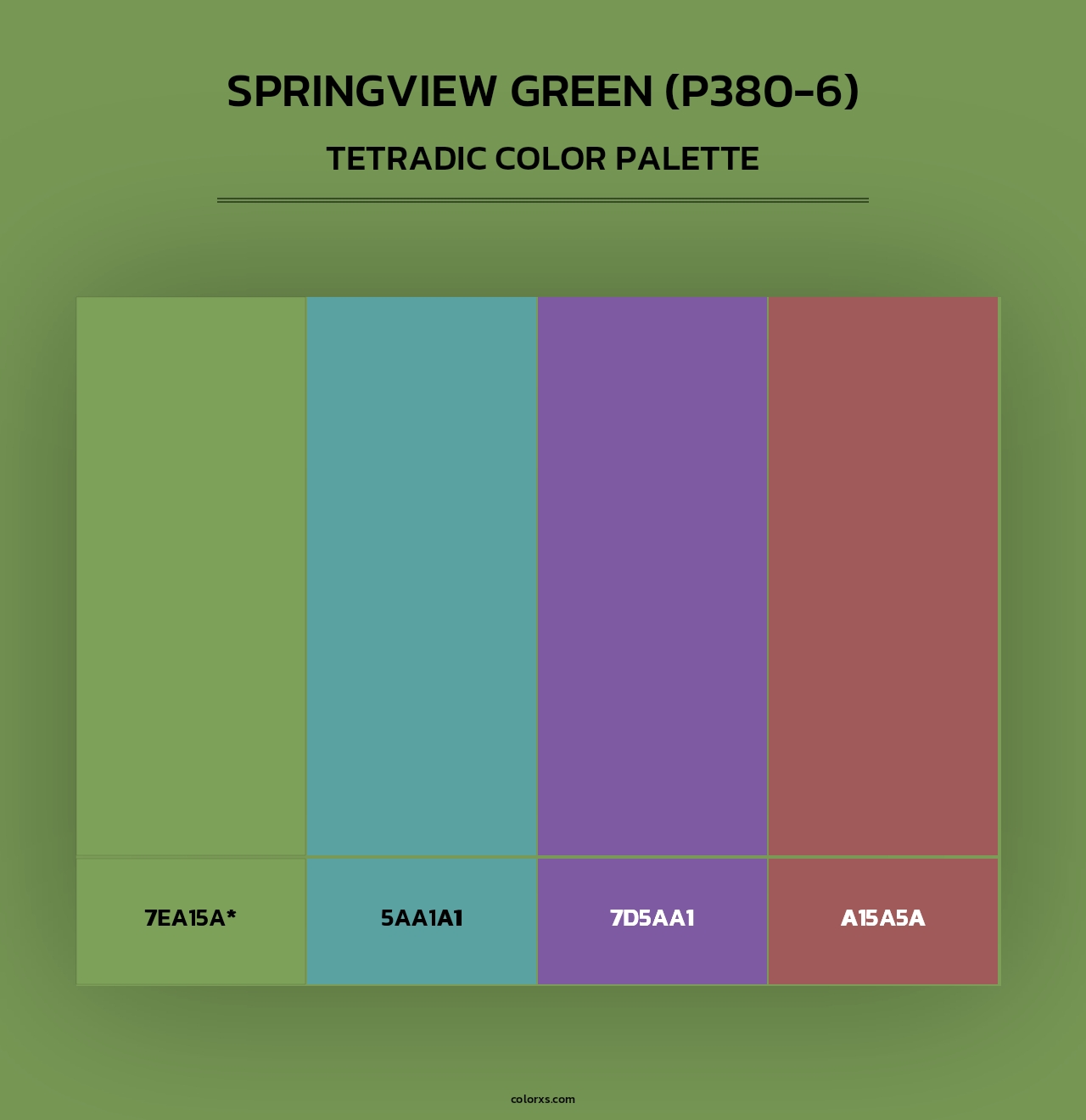 Springview Green (P380-6) - Tetradic Color Palette