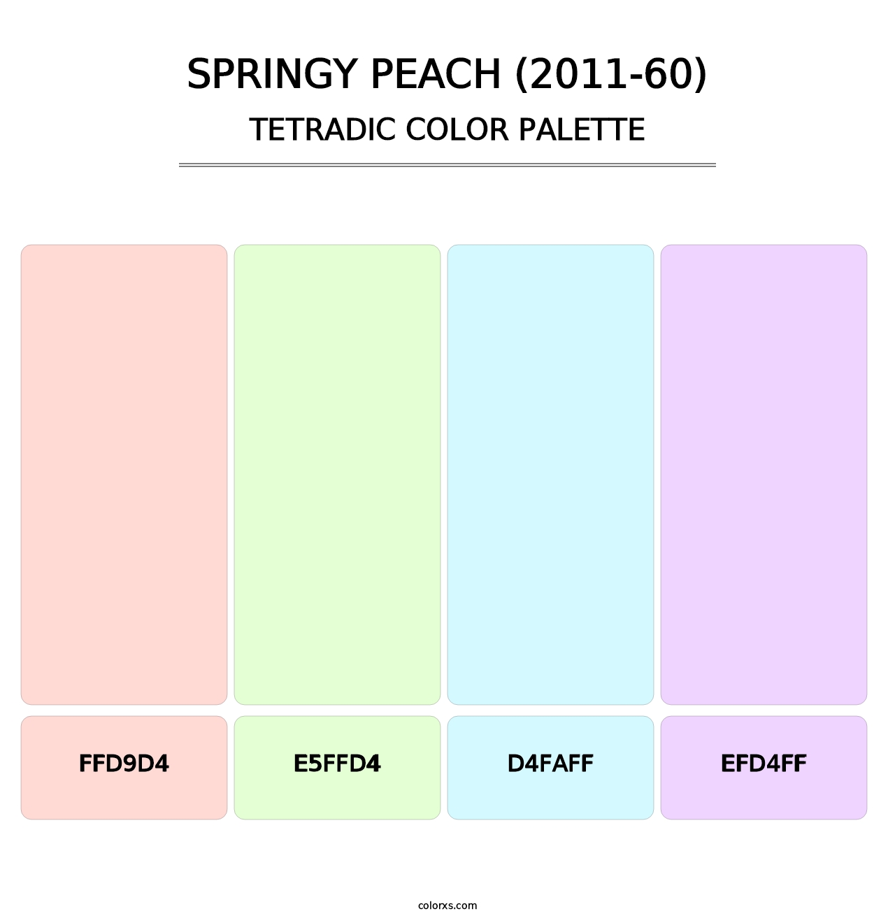 Springy Peach (2011-60) - Tetradic Color Palette