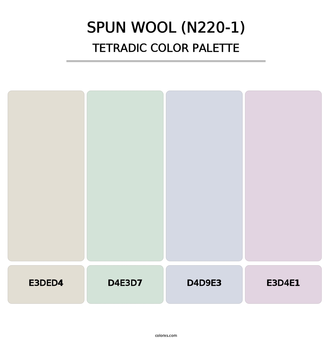 Spun Wool (N220-1) - Tetradic Color Palette