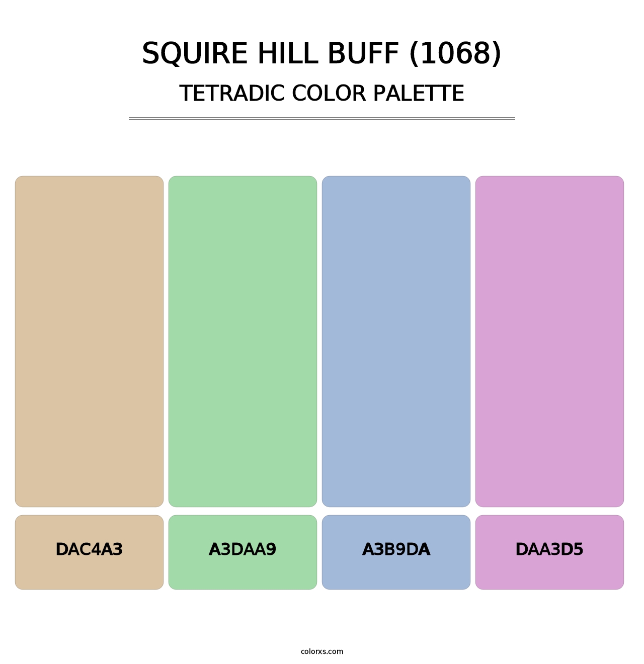 Squire Hill Buff (1068) - Tetradic Color Palette