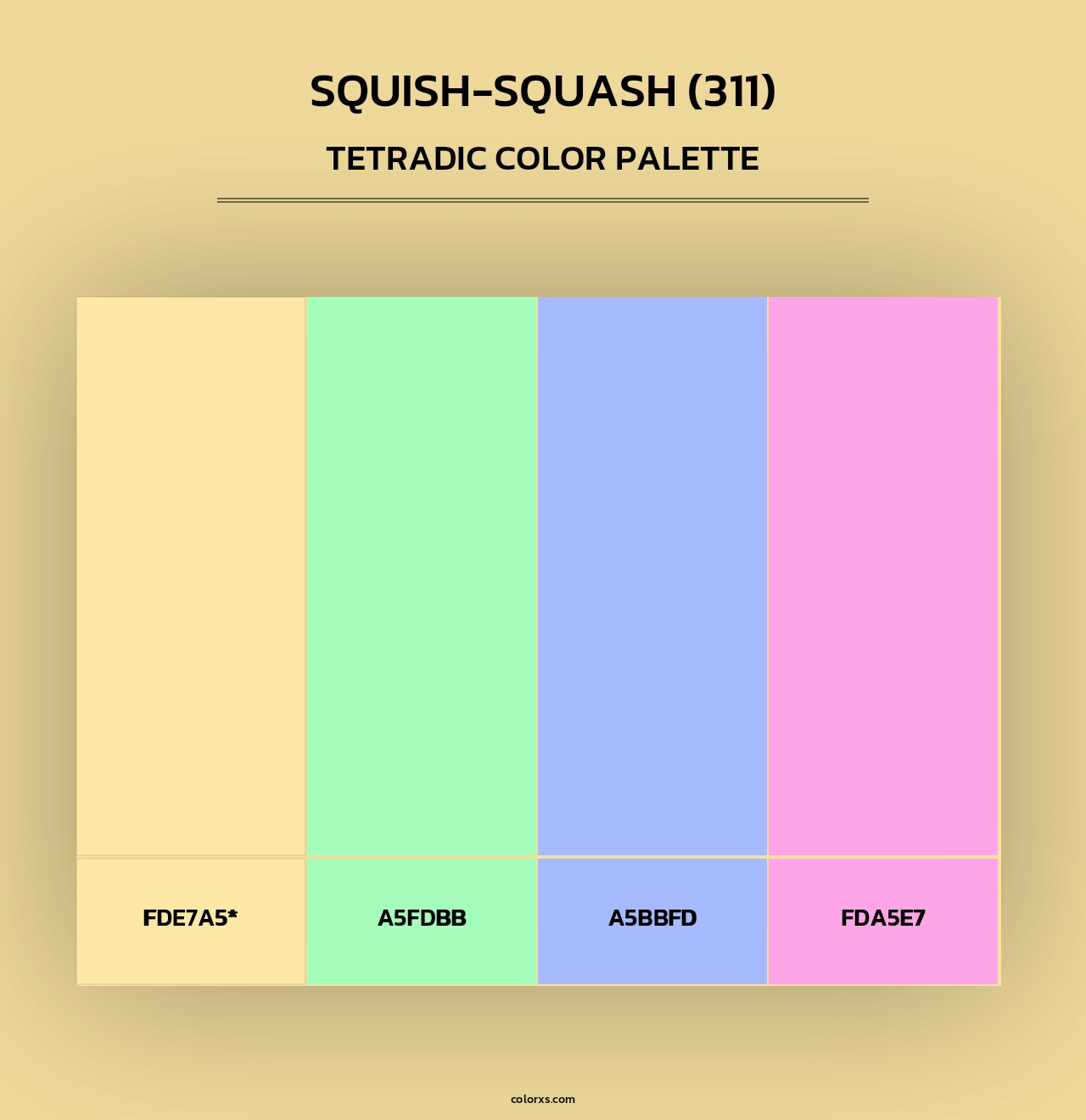 Squish-Squash (311) - Tetradic Color Palette