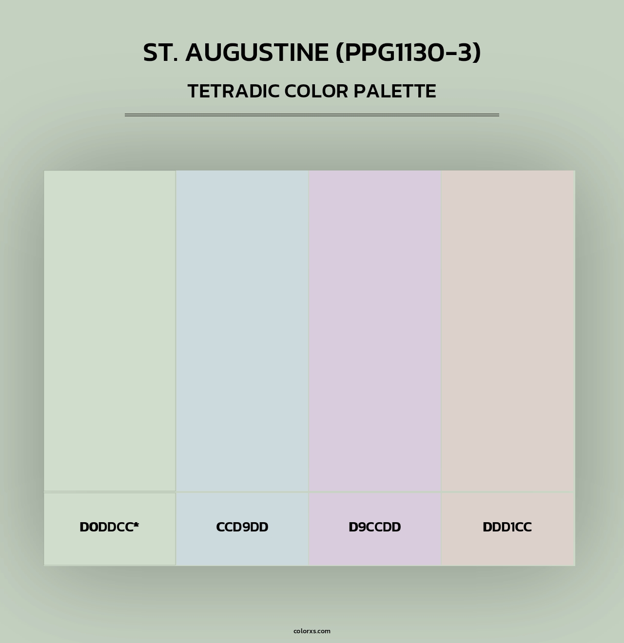 St. Augustine (PPG1130-3) - Tetradic Color Palette