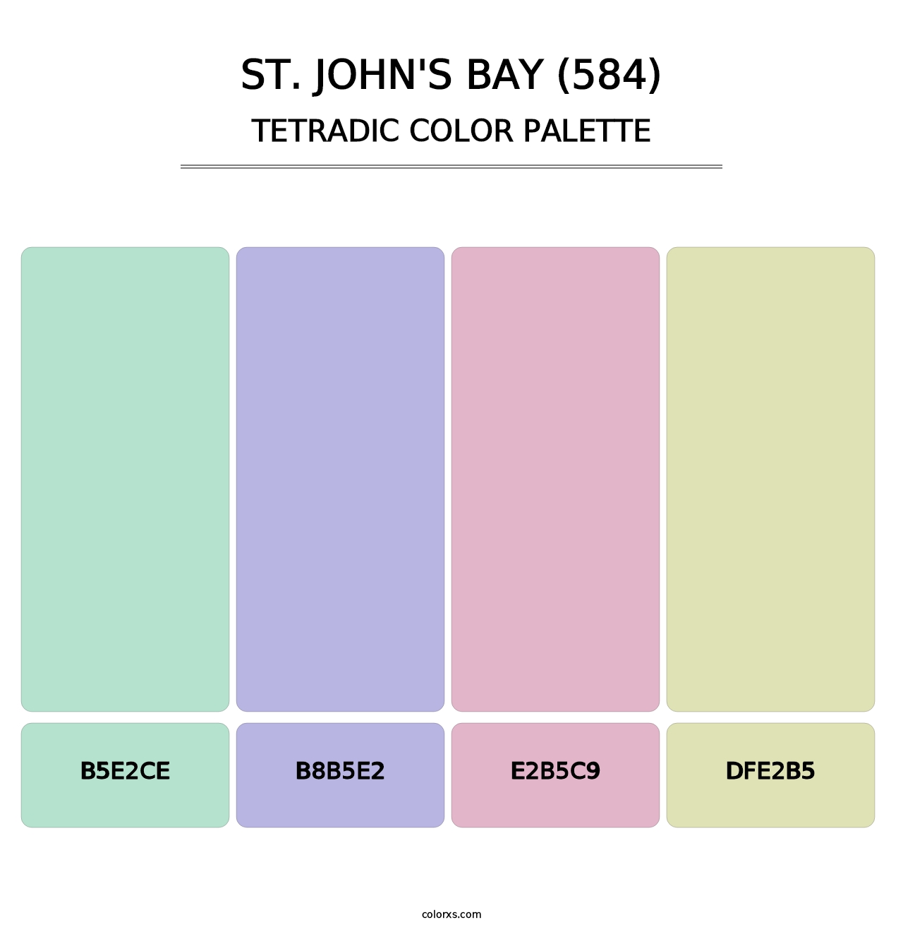 St. John's Bay (584) - Tetradic Color Palette