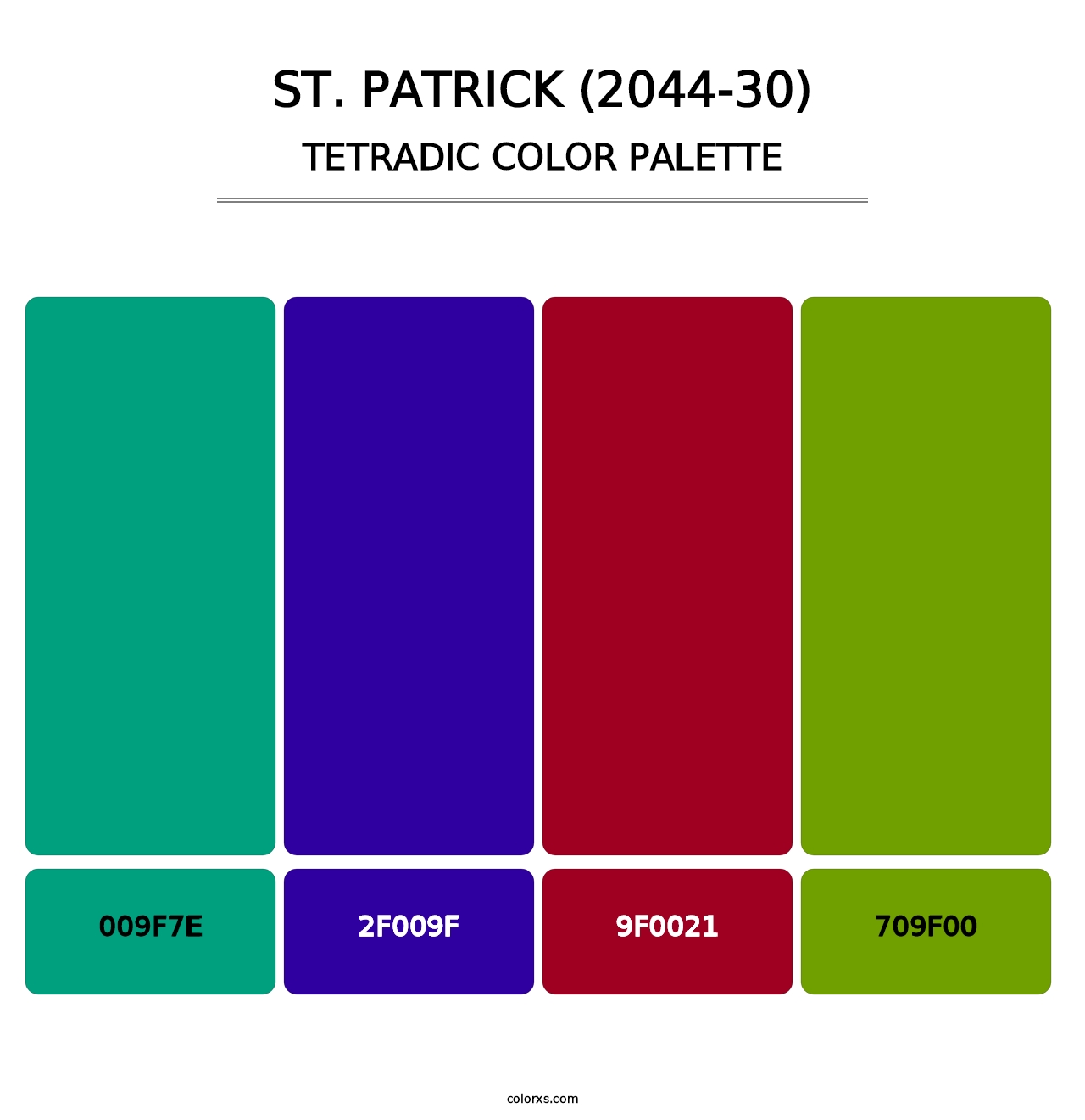 St. Patrick (2044-30) - Tetradic Color Palette