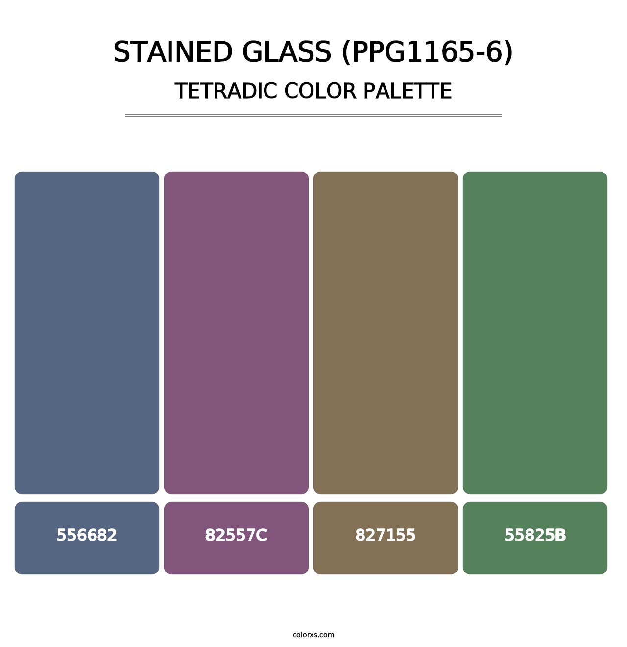 Stained Glass (PPG1165-6) - Tetradic Color Palette