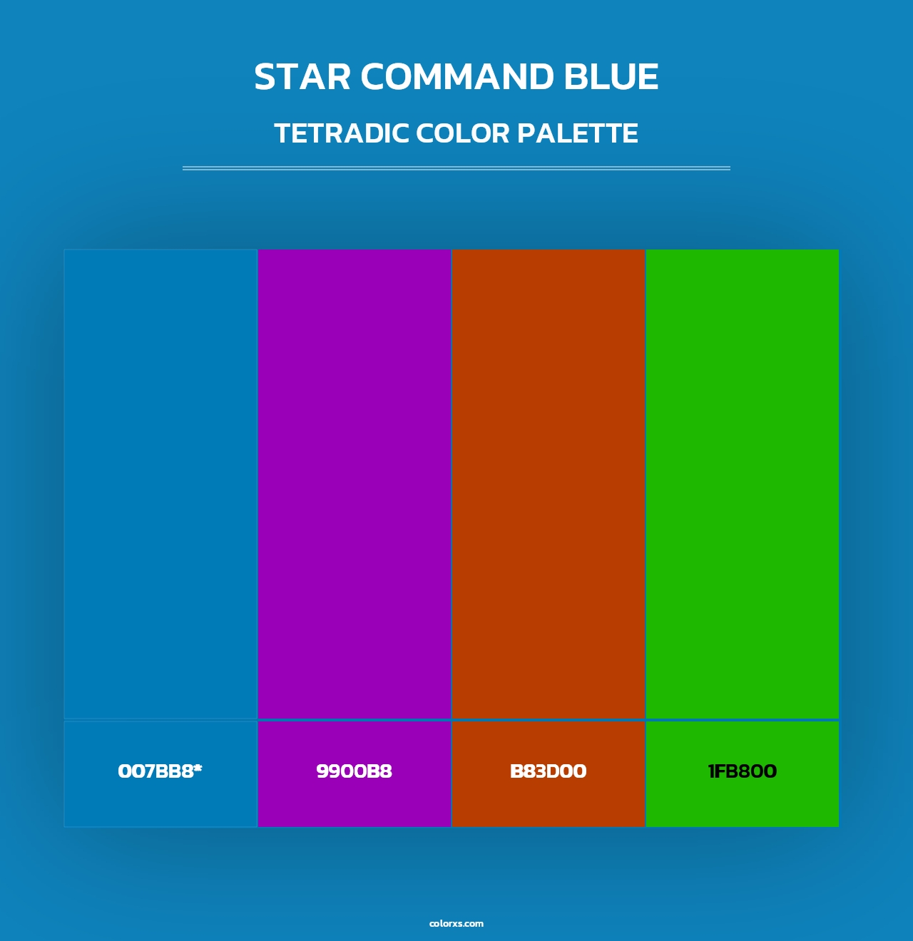 Star Command Blue - Tetradic Color Palette