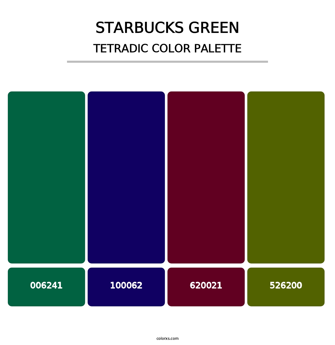 Starbucks Green - Tetradic Color Palette