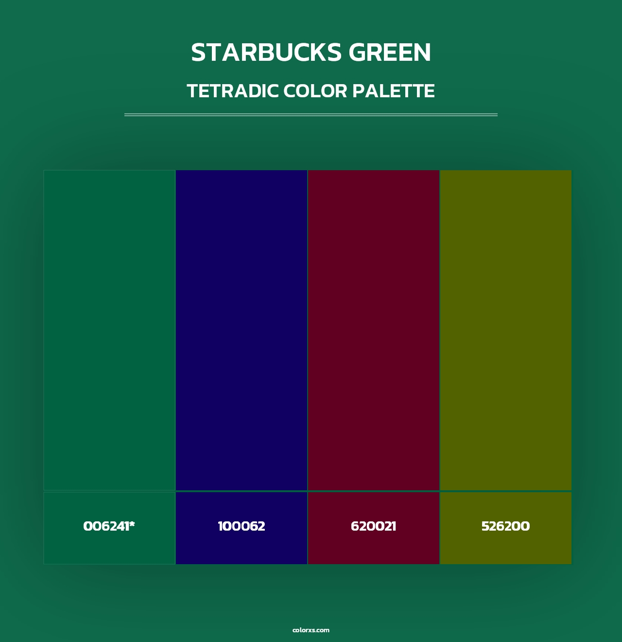Starbucks Green - Tetradic Color Palette