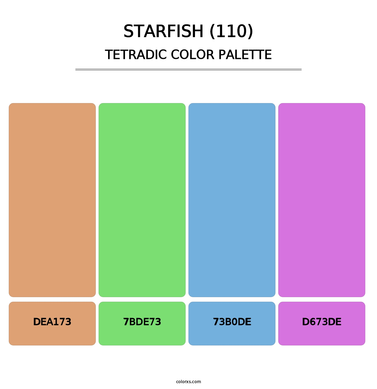 Starfish (110) - Tetradic Color Palette