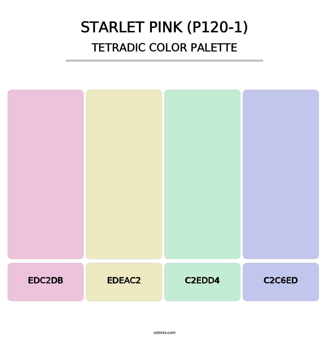Starlet Pink (P120-1) - Tetradic Color Palette