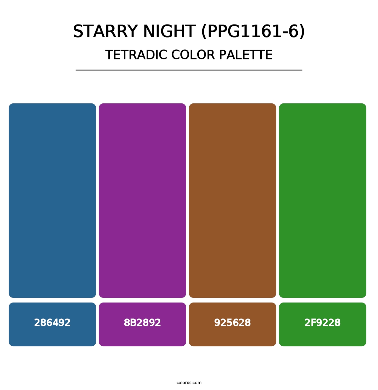 Starry Night (PPG1161-6) - Tetradic Color Palette