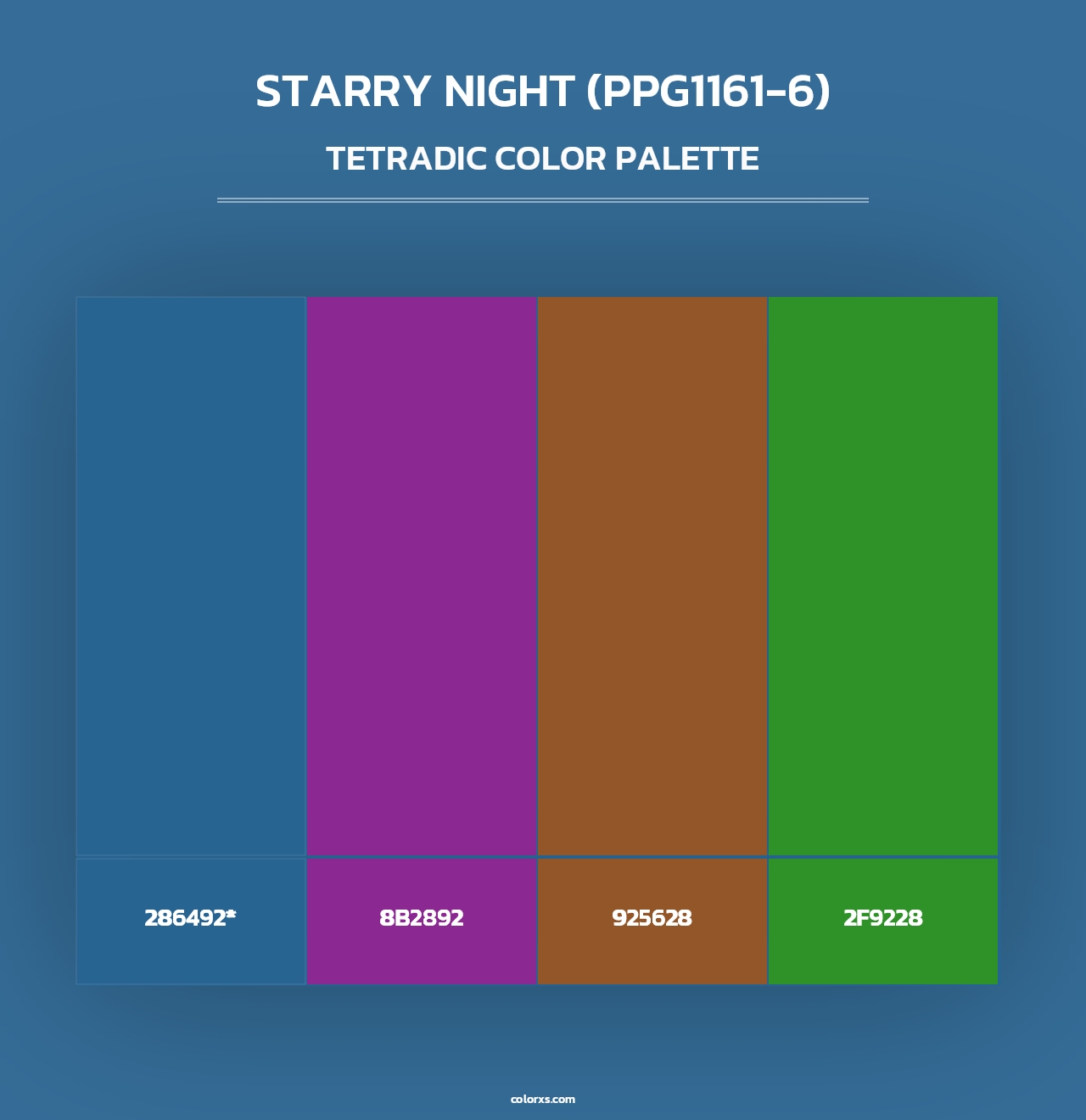 Starry Night (PPG1161-6) - Tetradic Color Palette
