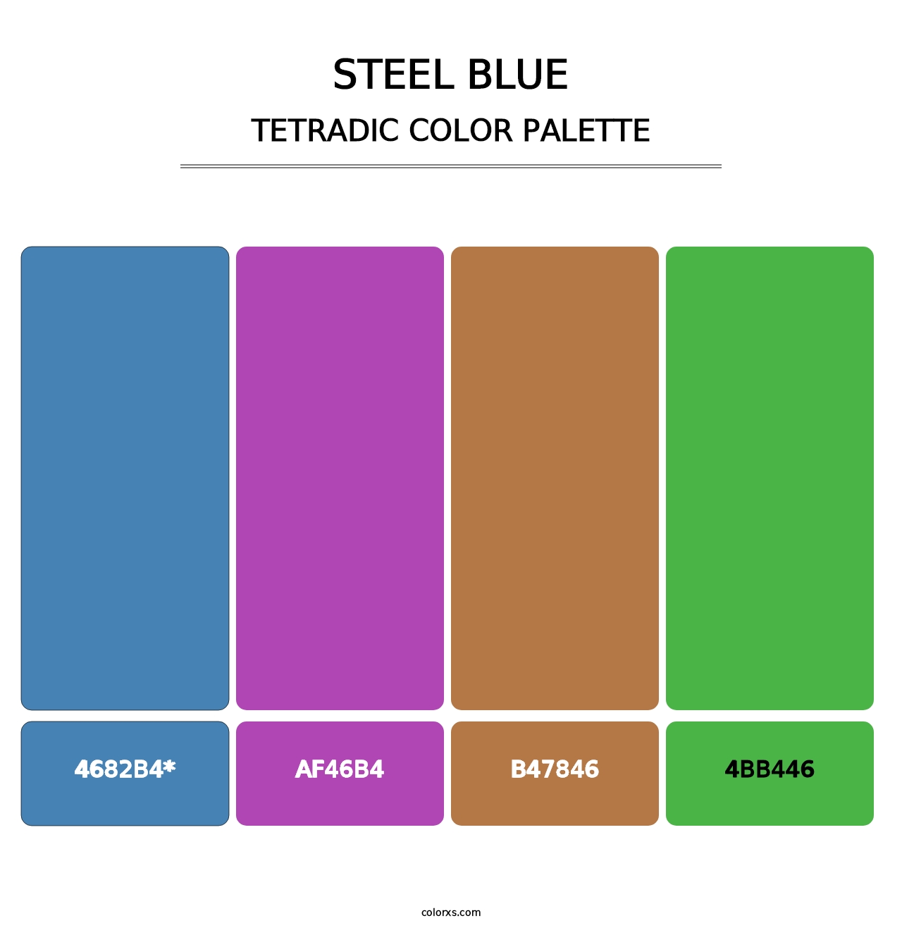 Steel Blue - Tetradic Color Palette