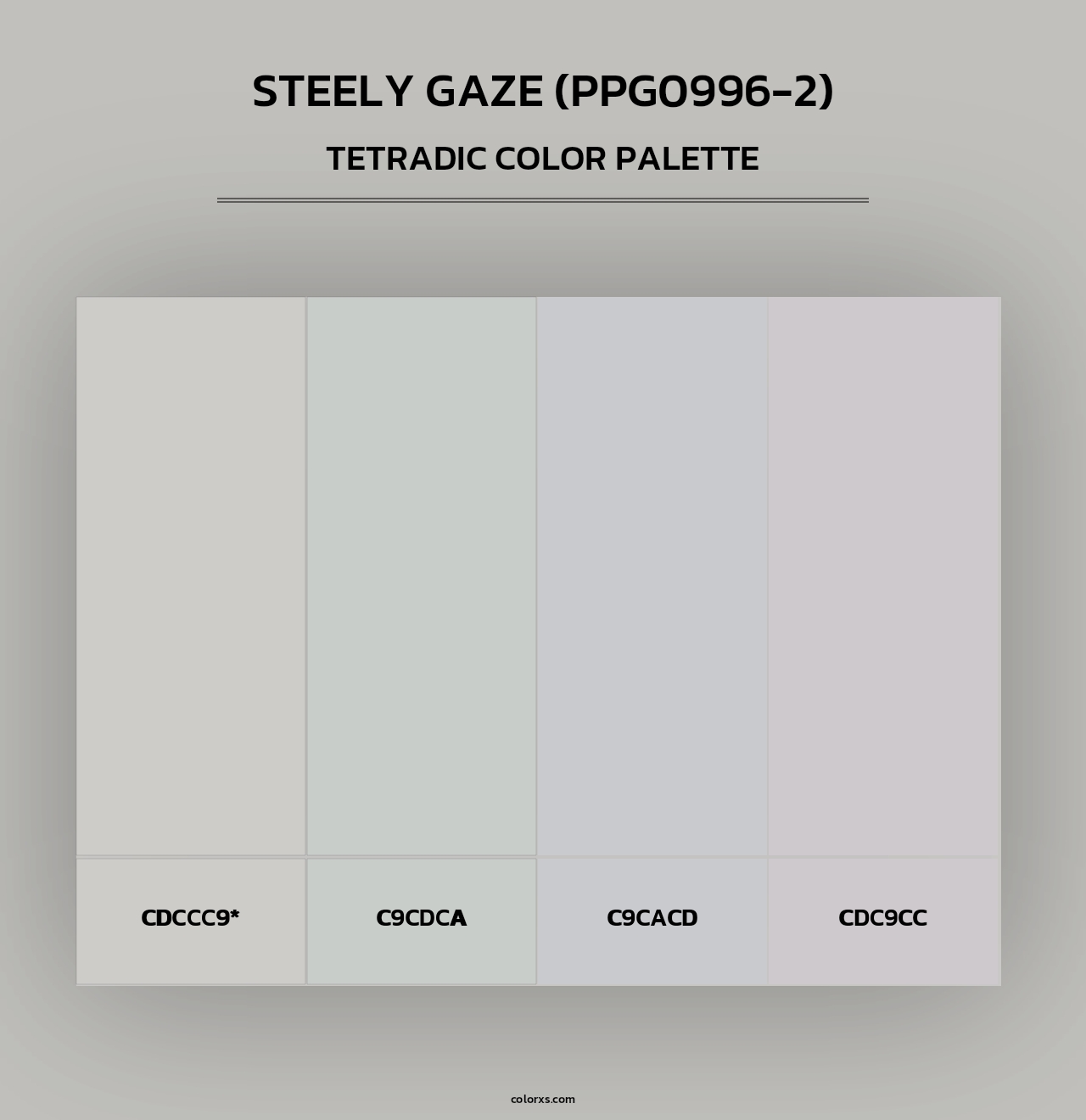 Steely Gaze (PPG0996-2) - Tetradic Color Palette