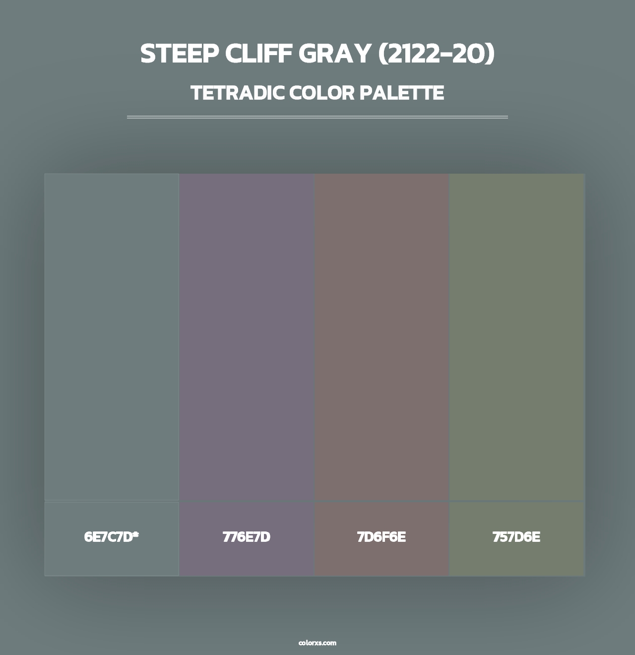 Steep Cliff Gray (2122-20) - Tetradic Color Palette