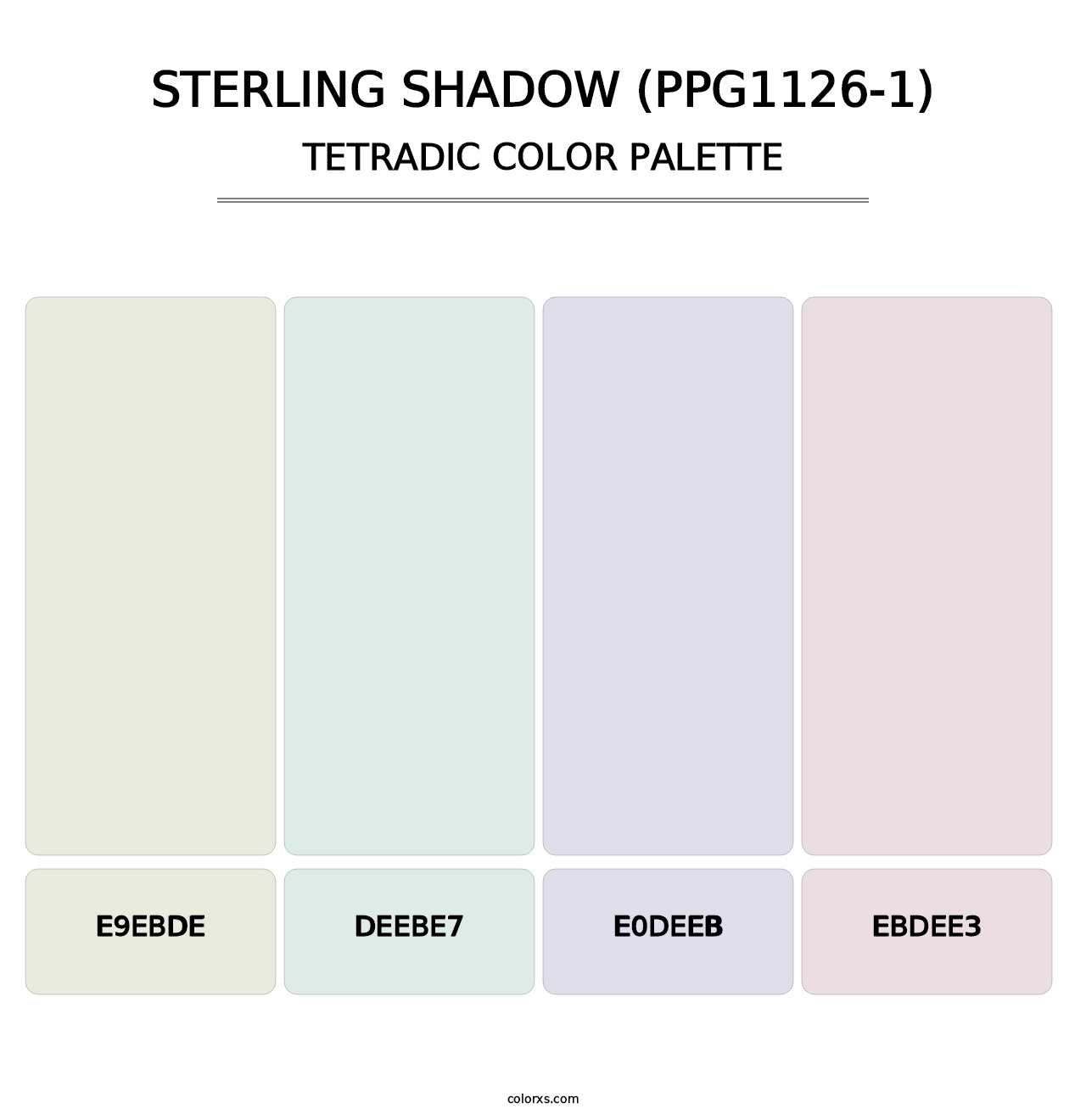 Sterling Shadow (PPG1126-1) - Tetradic Color Palette