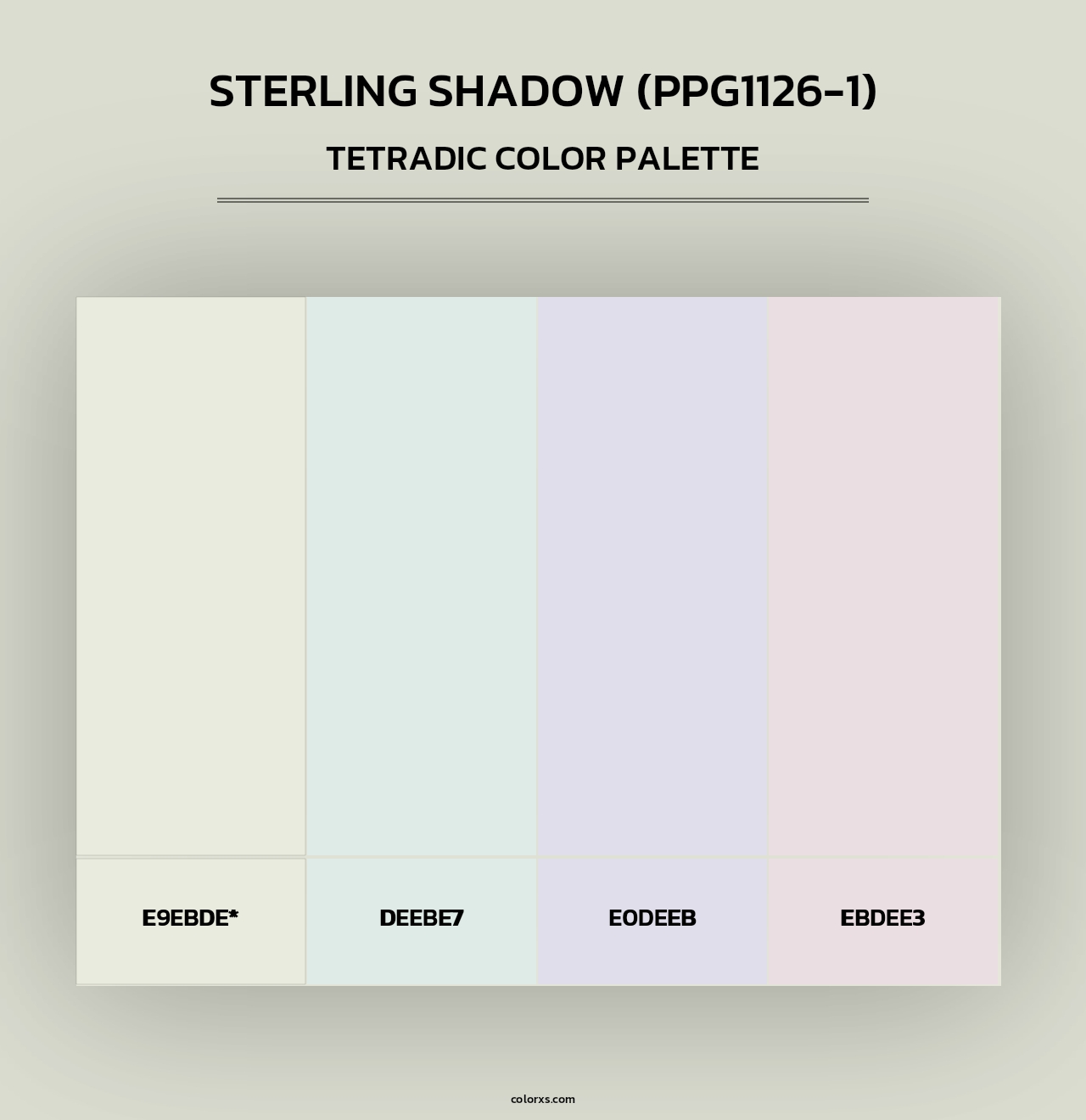 Sterling Shadow (PPG1126-1) - Tetradic Color Palette