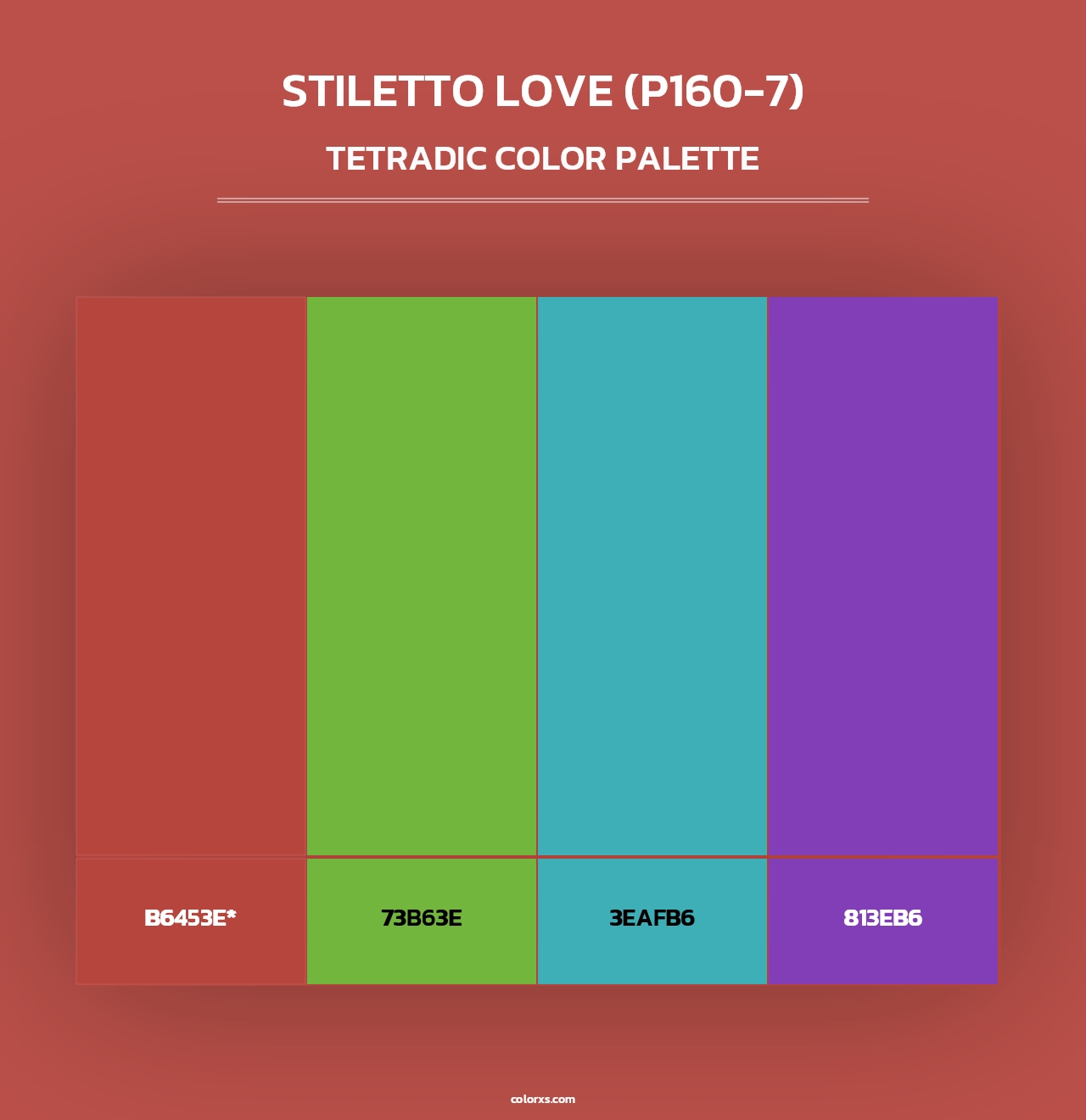 Stiletto Love (P160-7) - Tetradic Color Palette