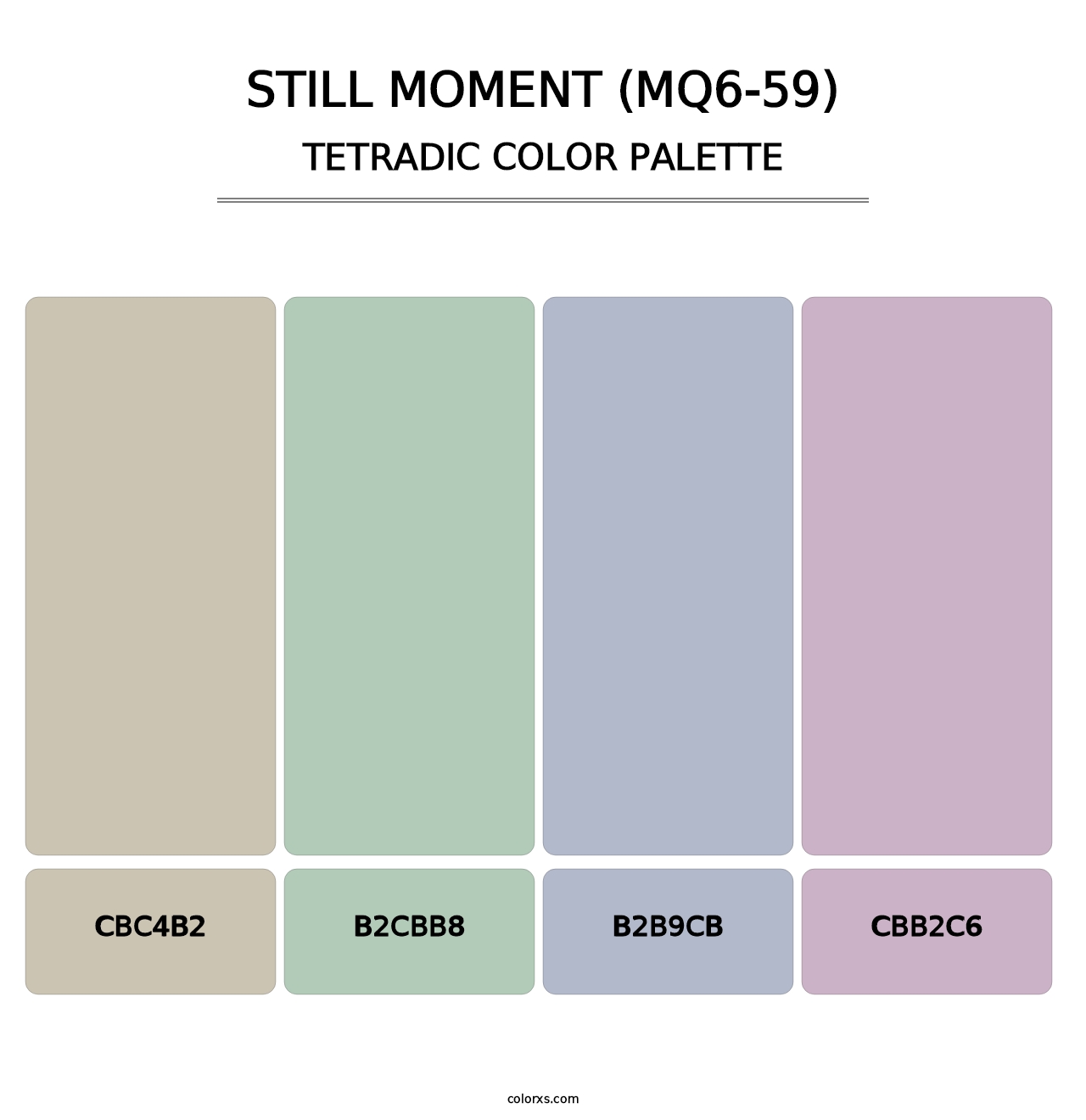 Still Moment (MQ6-59) - Tetradic Color Palette