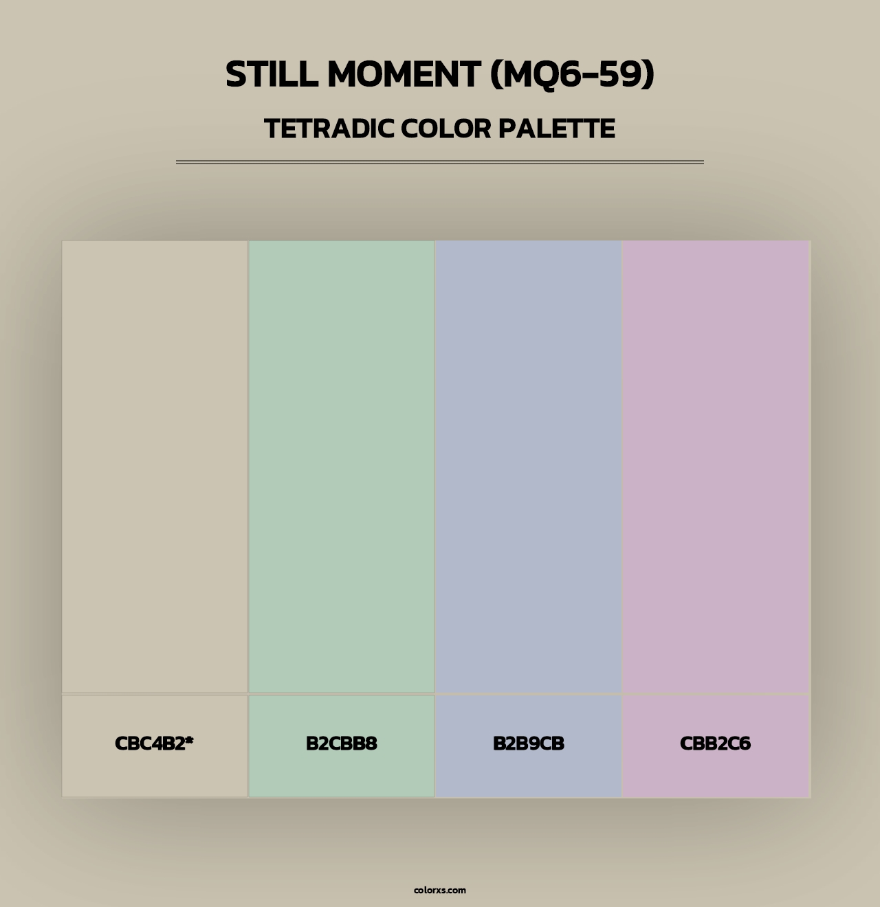 Still Moment (MQ6-59) - Tetradic Color Palette