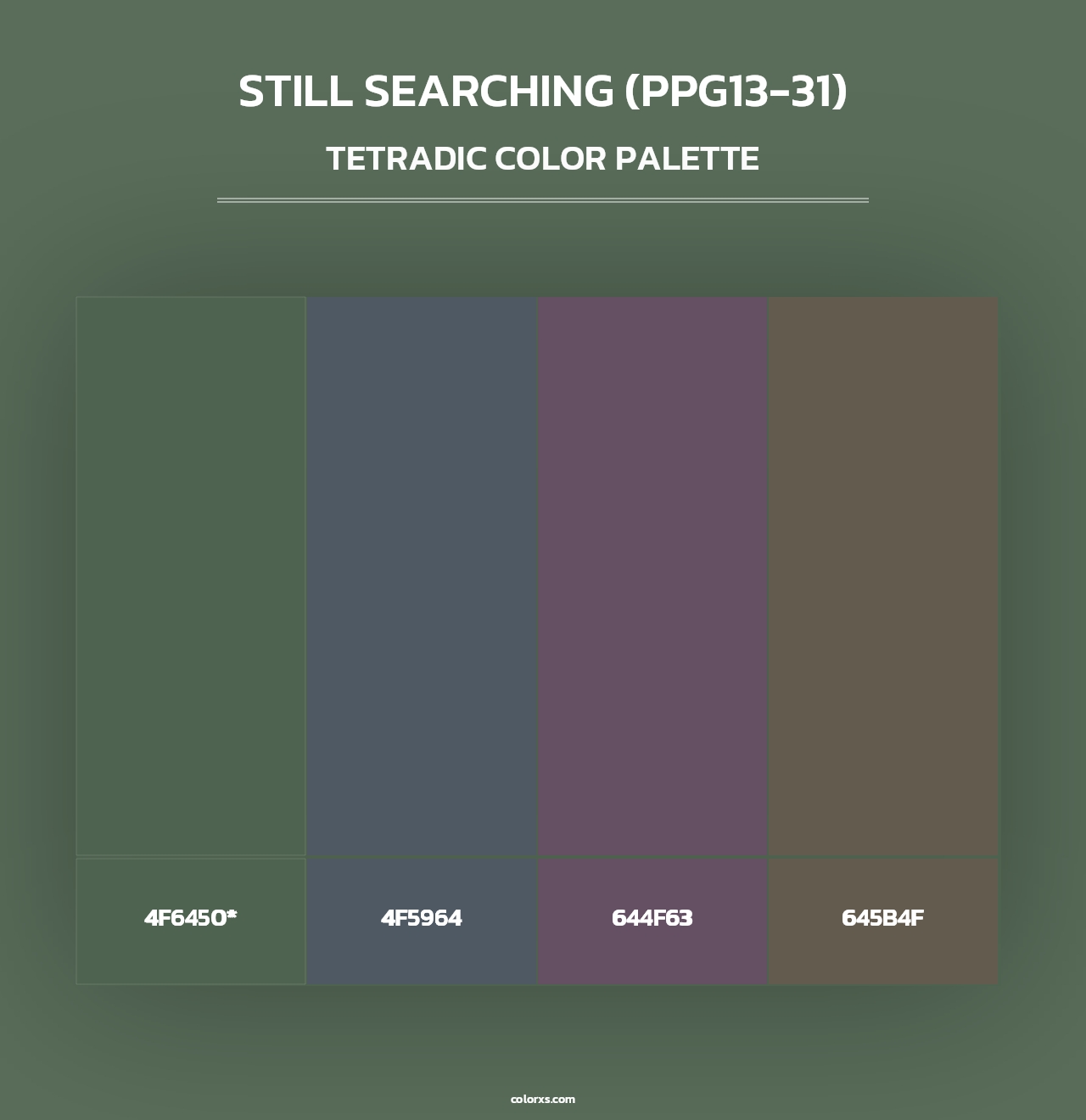 Still Searching (PPG13-31) - Tetradic Color Palette